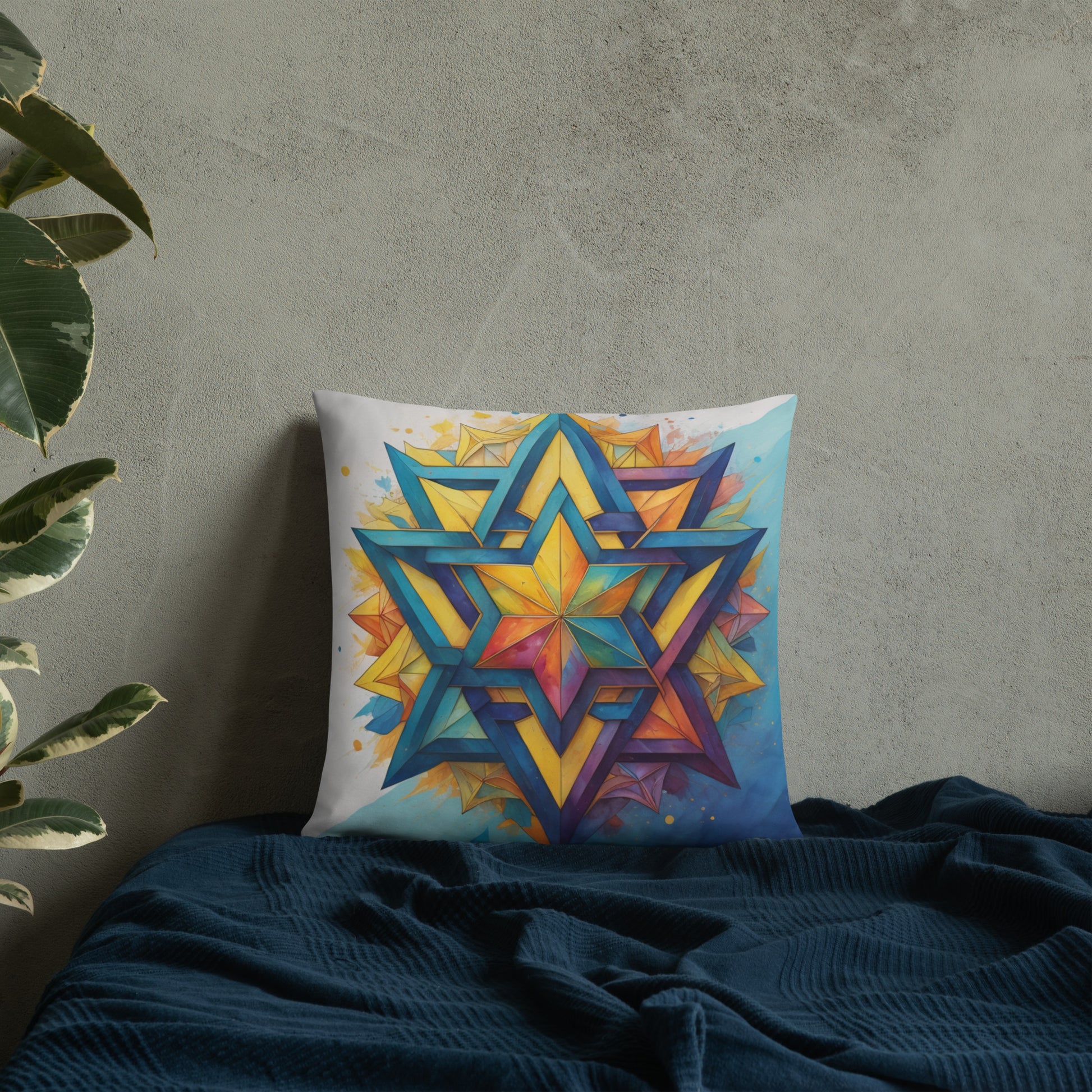 Vibrant Song | Star of David | Pillow Case