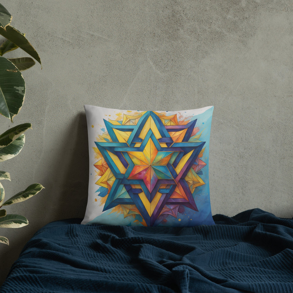 Vibrant Song | Star of David | Pillow Case