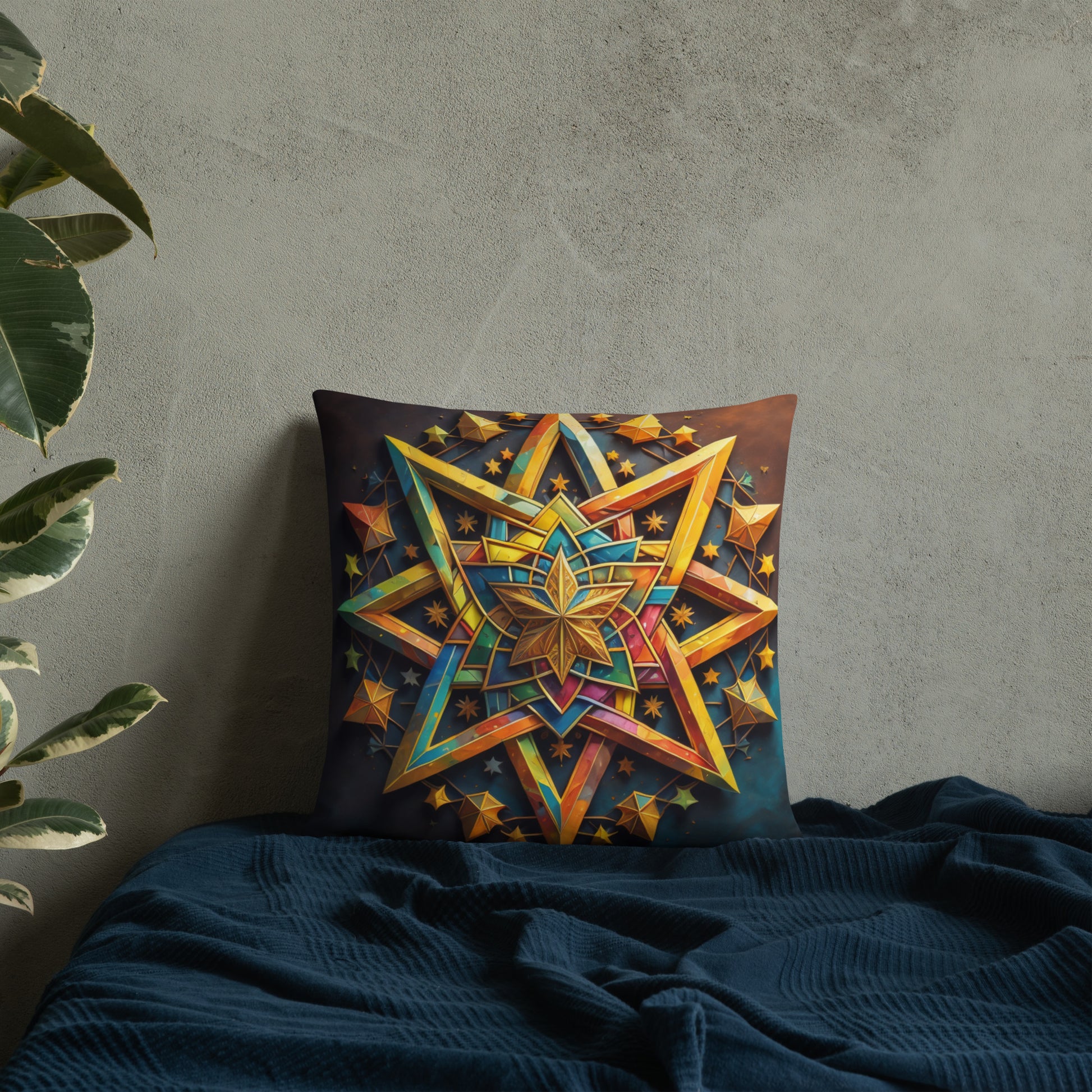 Vibrant Song | Star of David | Pillow Case