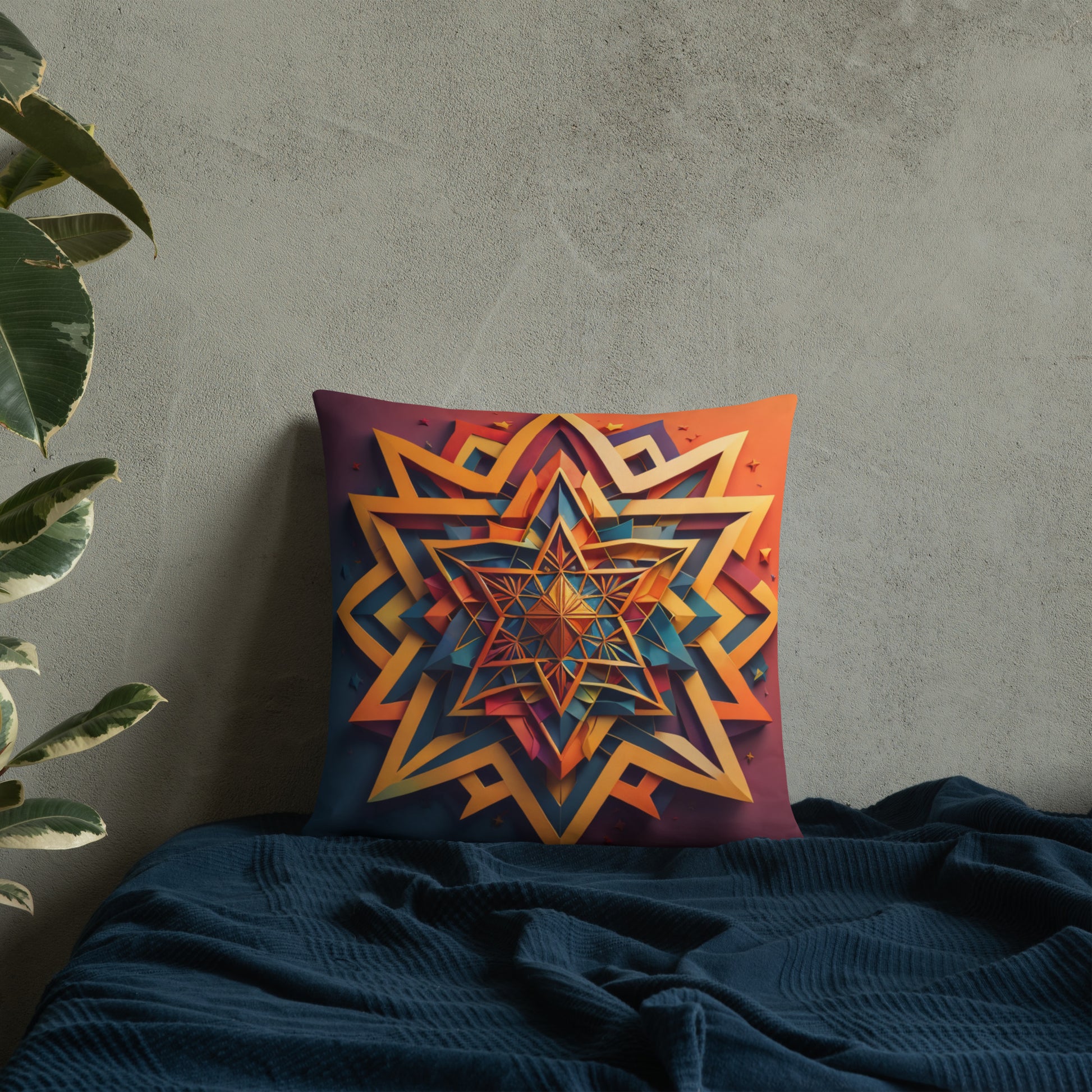 Vibrant Song | Star of David | Pillow Case