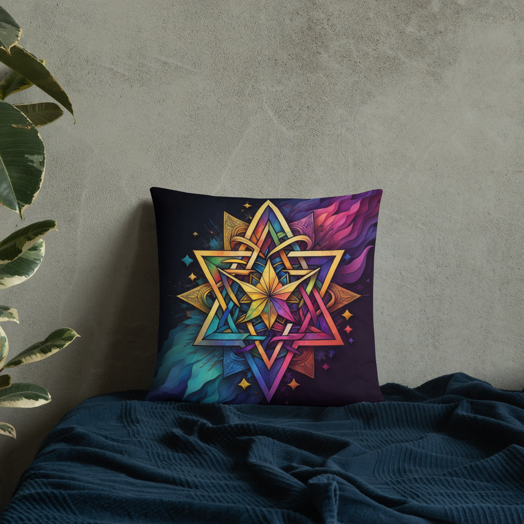 Vibrant Song | Star of David | Pillow Case