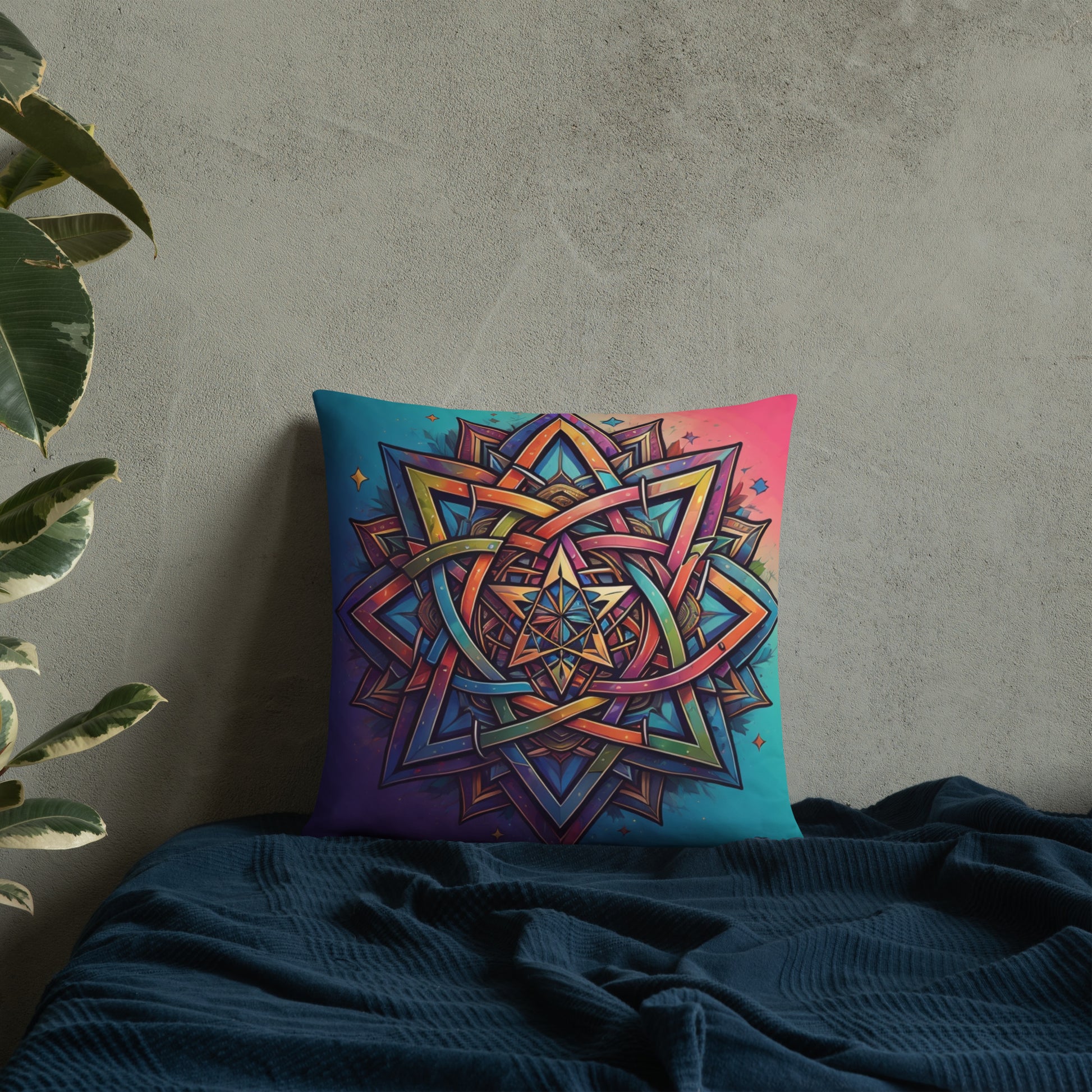Vibrant Song | Star of David | Pillow Case