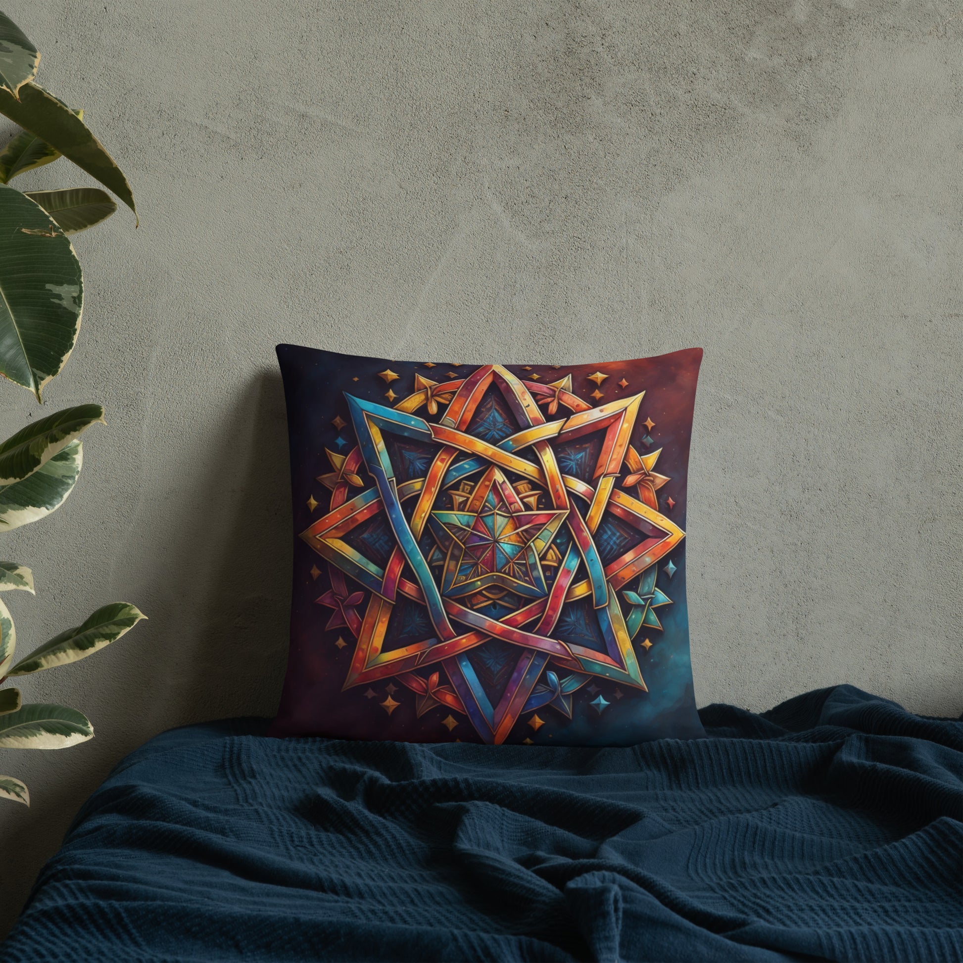 Vibrant Song | Star of David | Pillow Case
