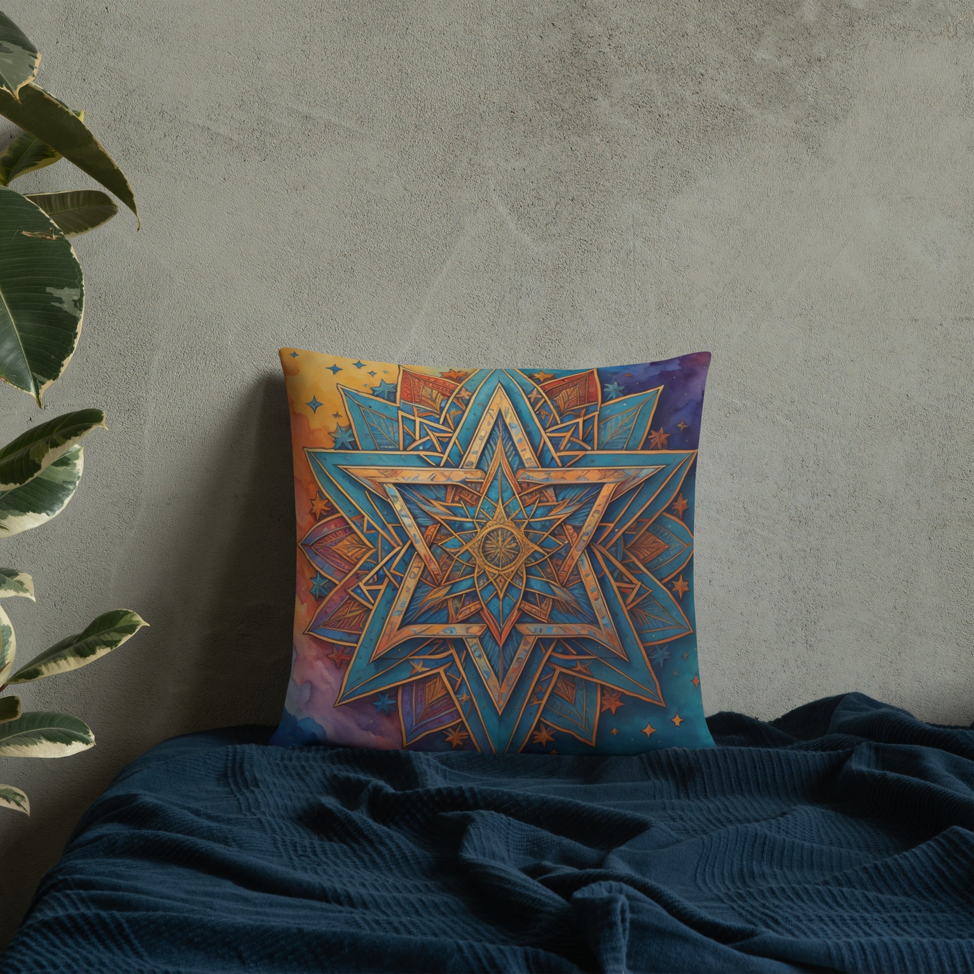 Vibrant Song | Star of David | Pillow Case