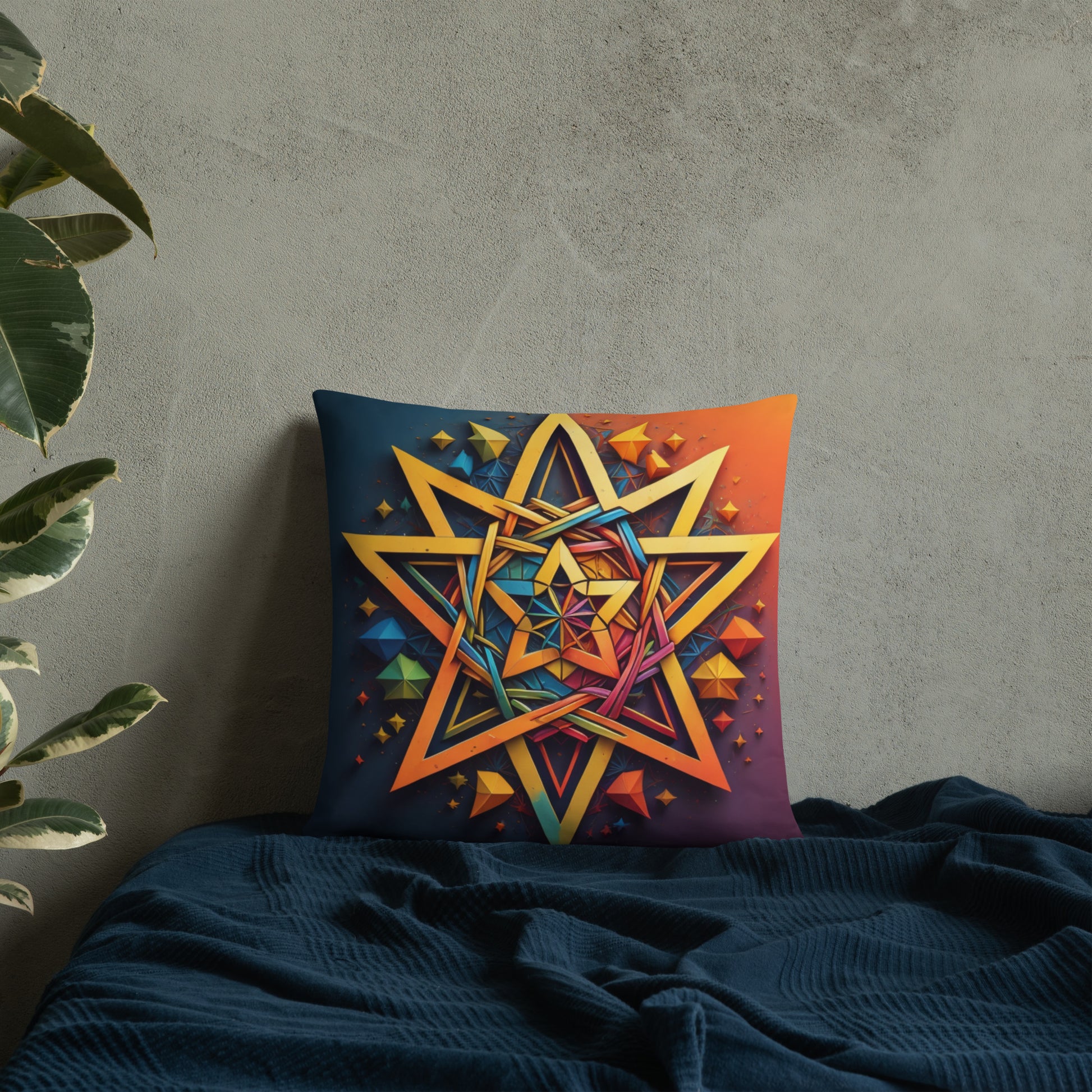 Vibrant Song | Star of David | Pillow Case