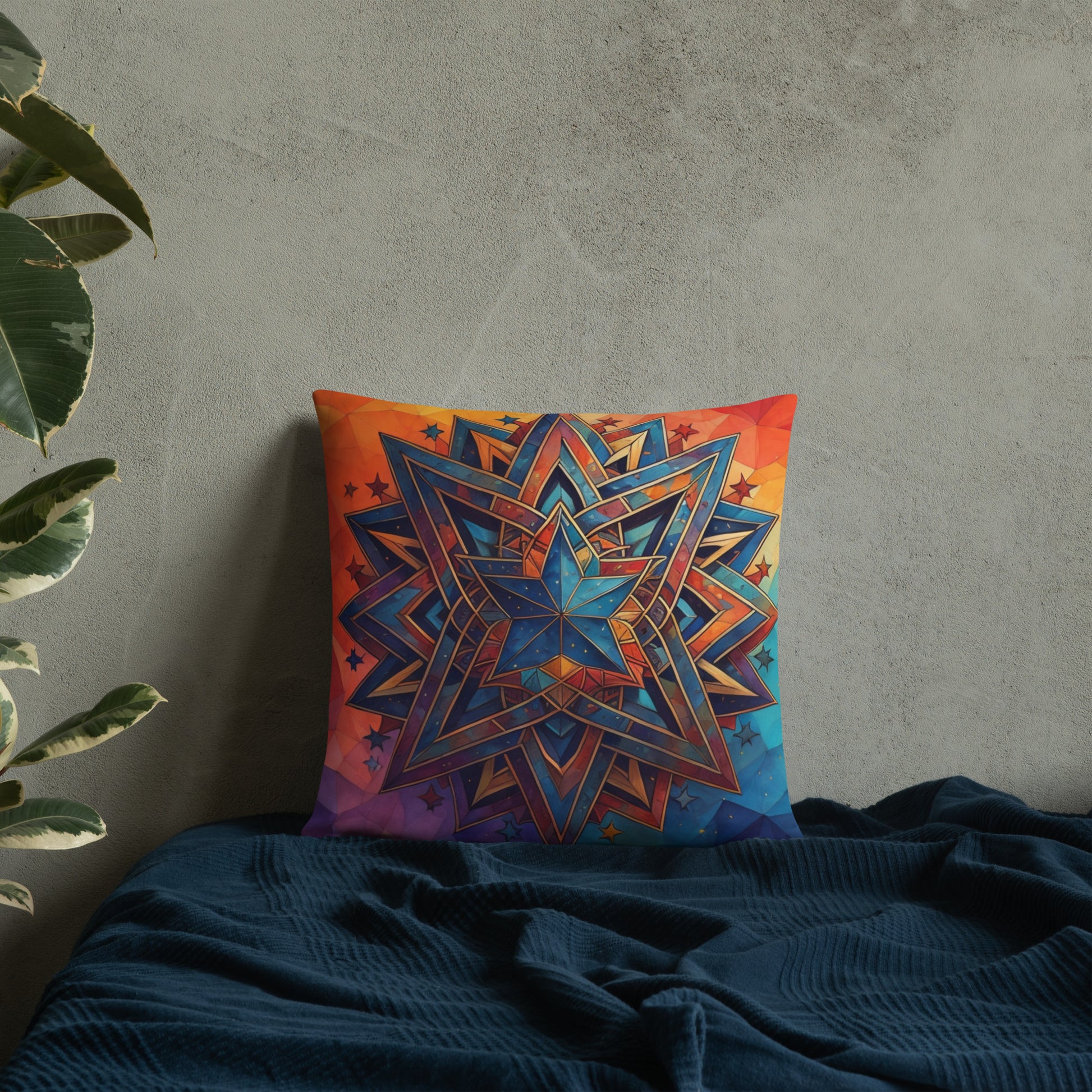 Vibrant Song | Star of David | Pillow Case