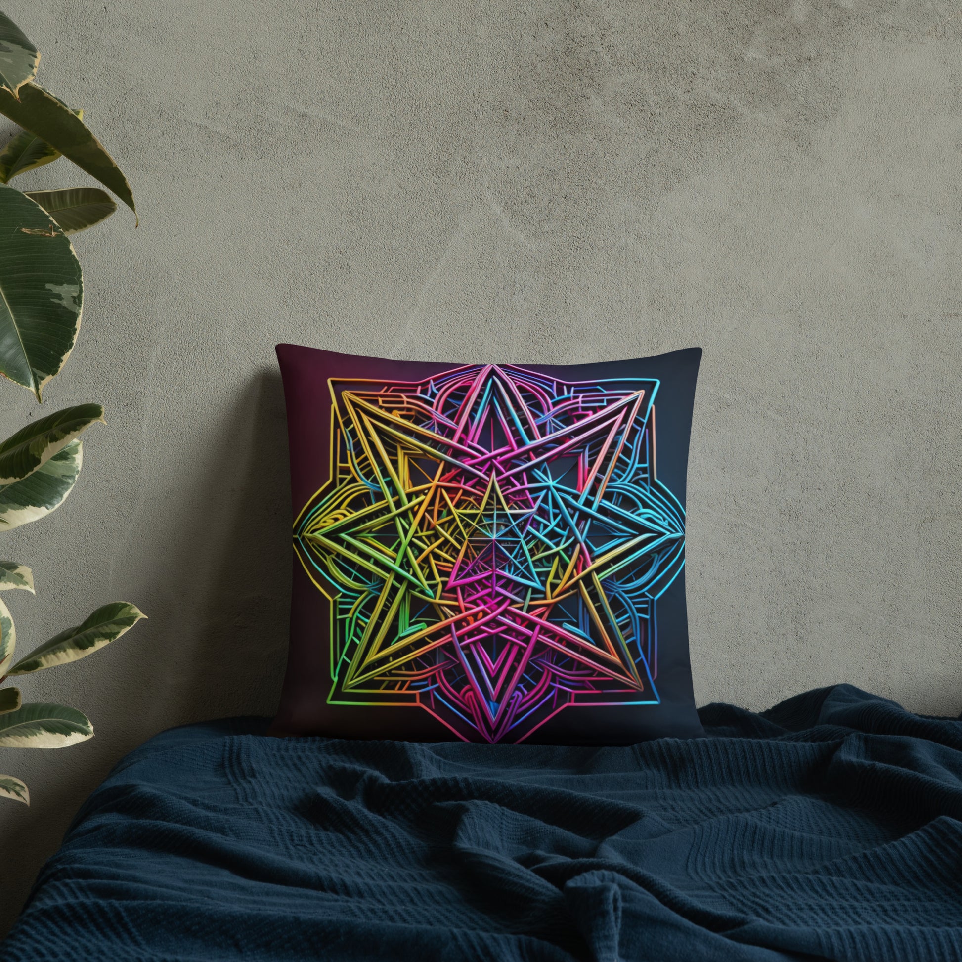 Futuristic Shine | Star of David | Pillow Case
