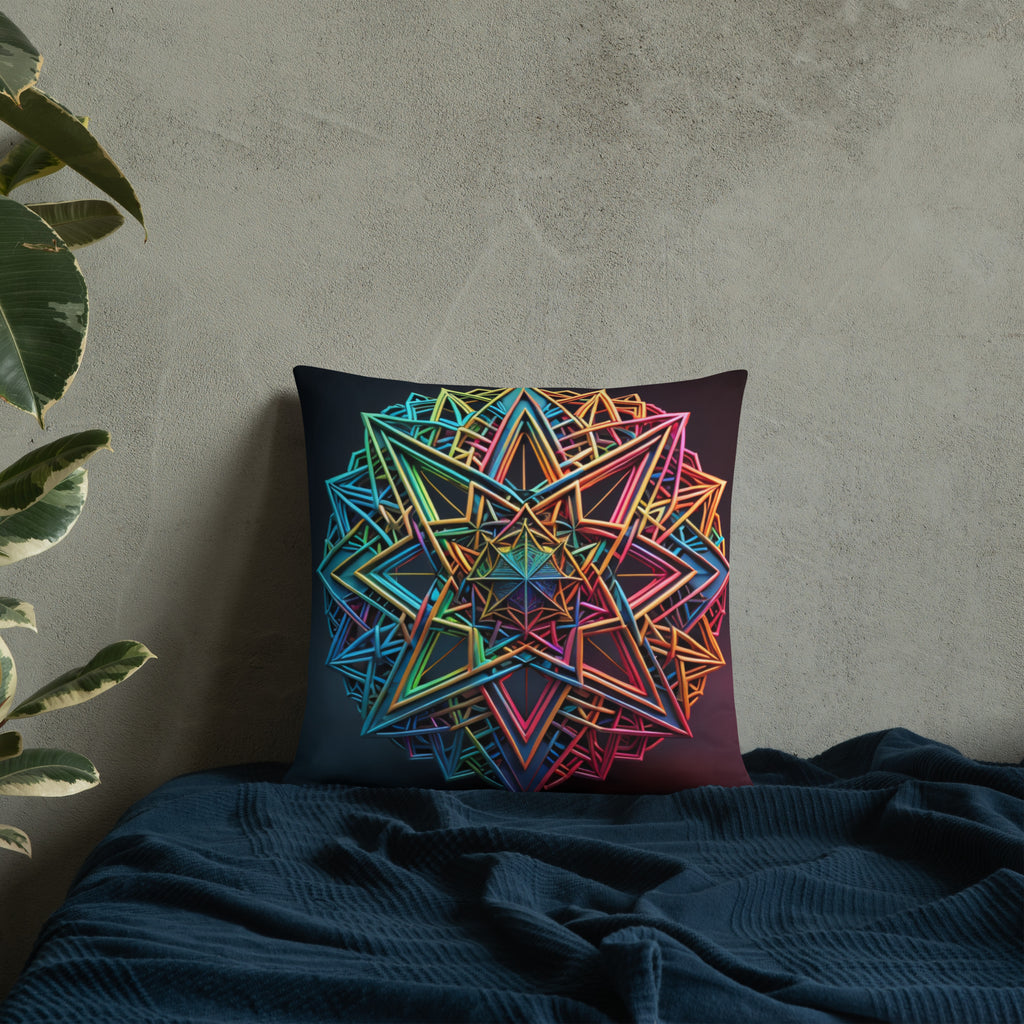 Futuristic Shine | Star of David | Pillow Case