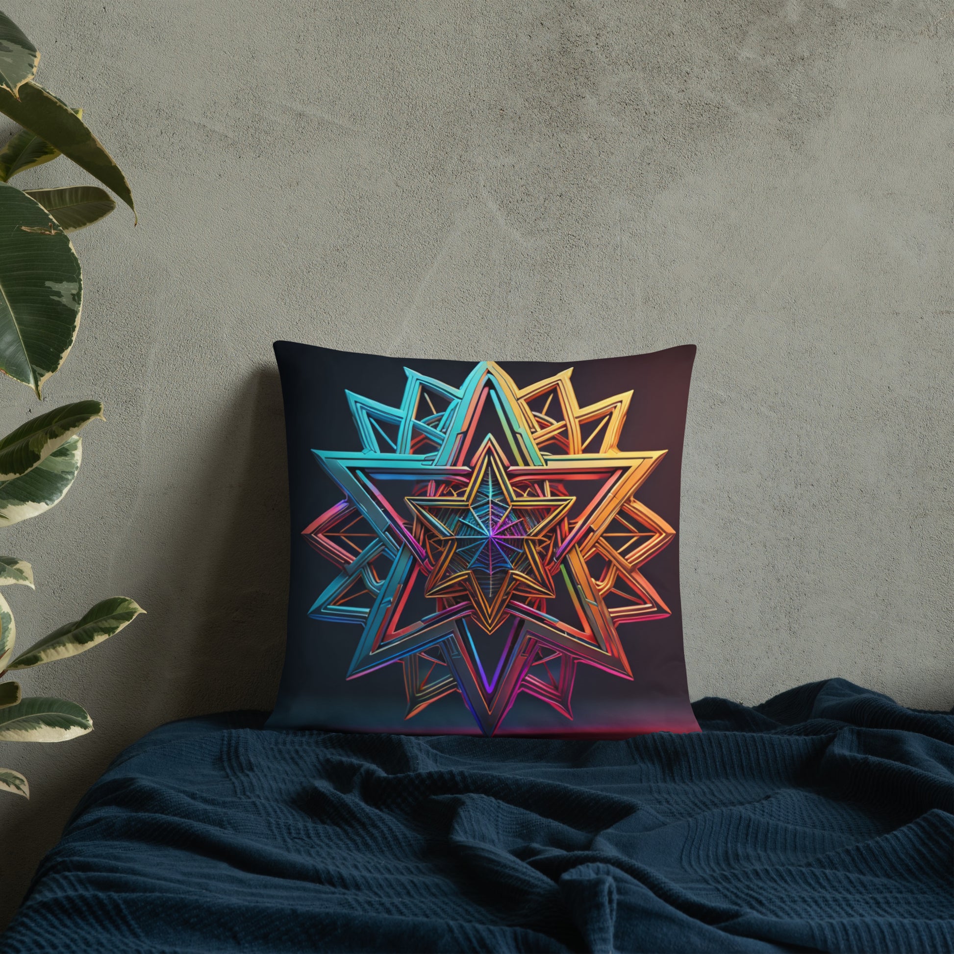 Futuristic Shine | Star of David | Pillow Case