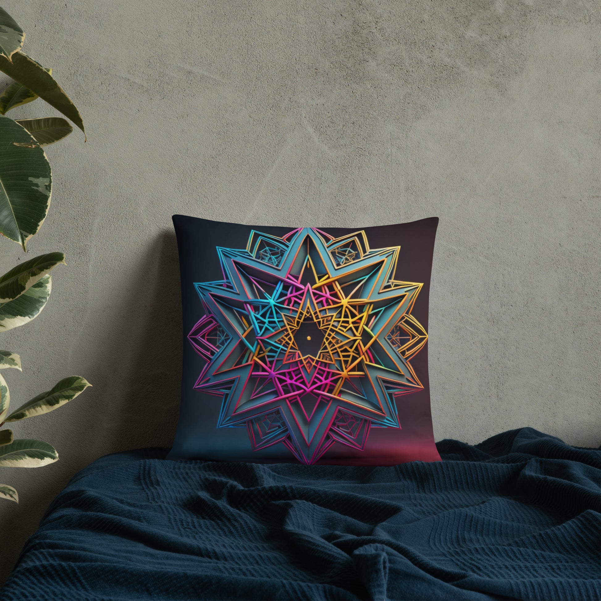 Futuristic Shine | Star of David | Pillow Case