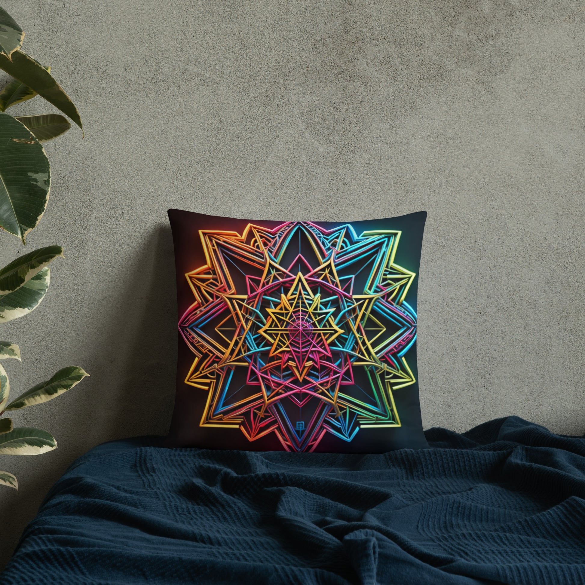 Futuristic Shine | Star of David | Pillow Case