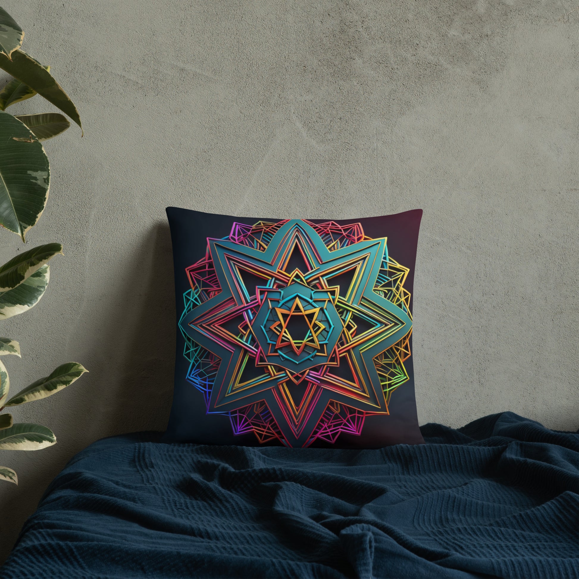 Futuristic Shine | Star of David | Pillow Case