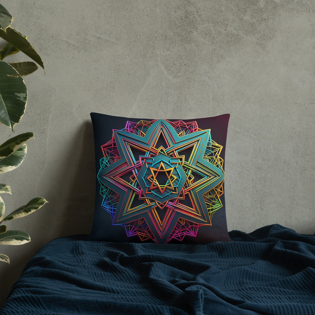 Futuristic Shine | Star of David | Pillow Case