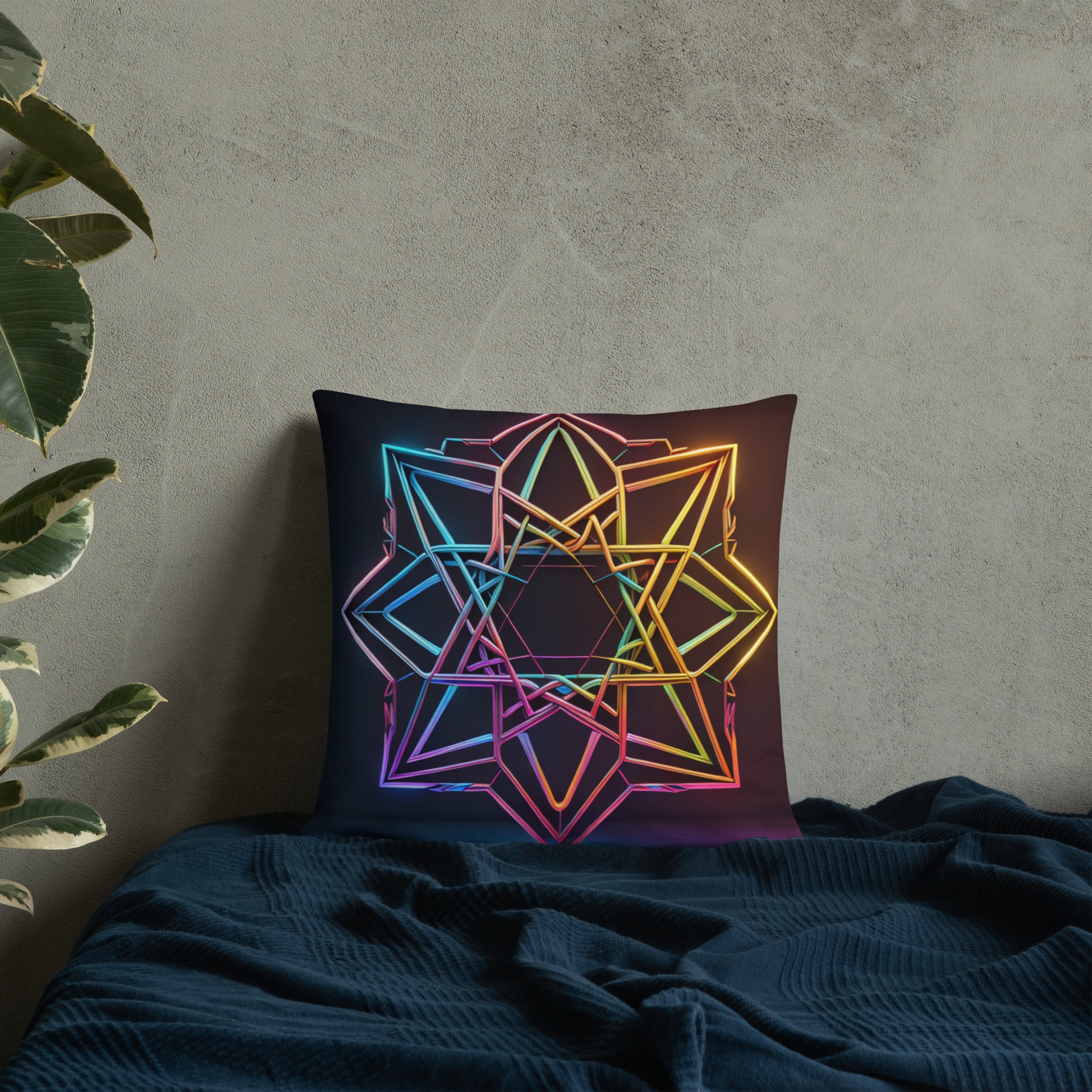 Futuristic Shine | Star of David | Pillow Case