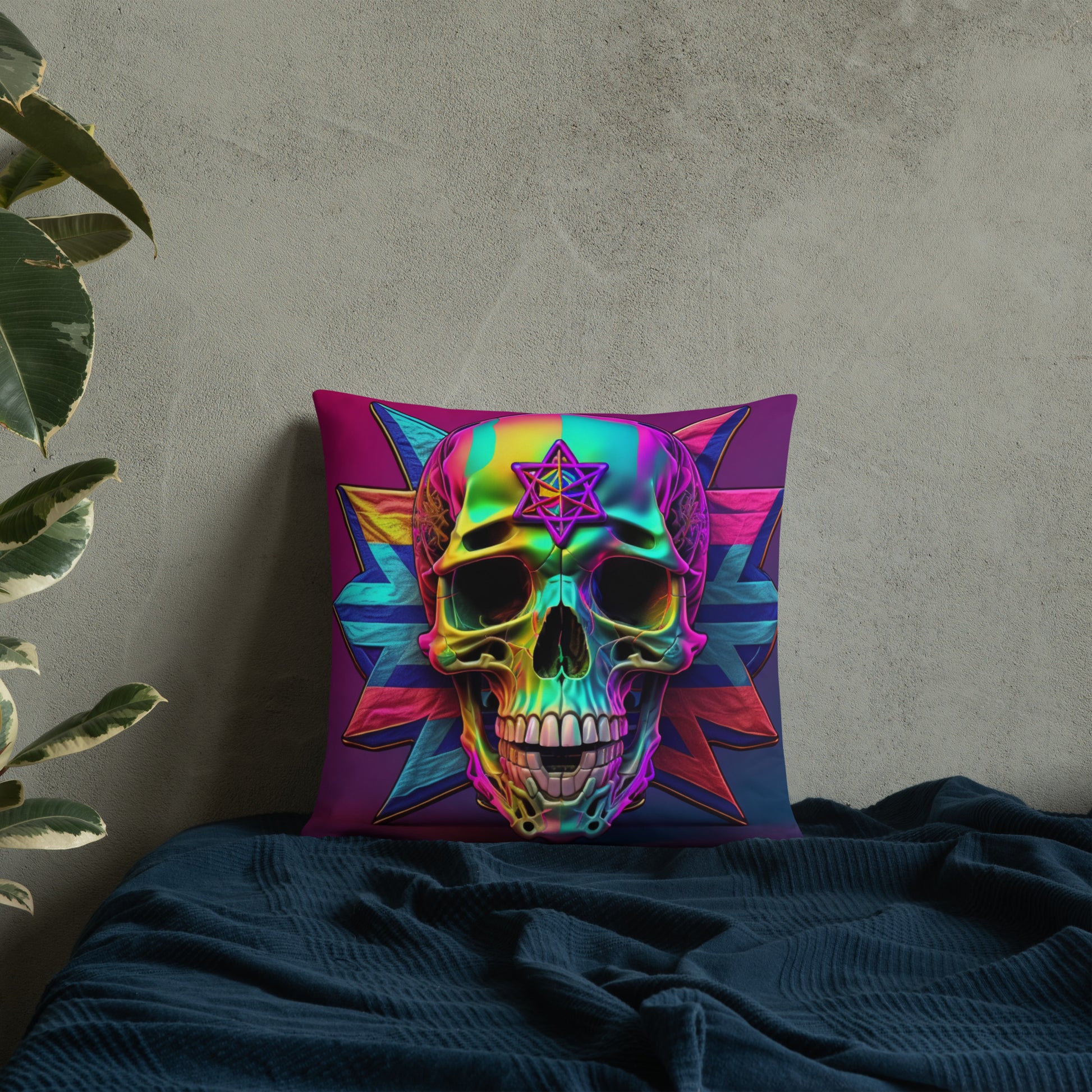 Cromo Skull | Star of David | Pillow Case
