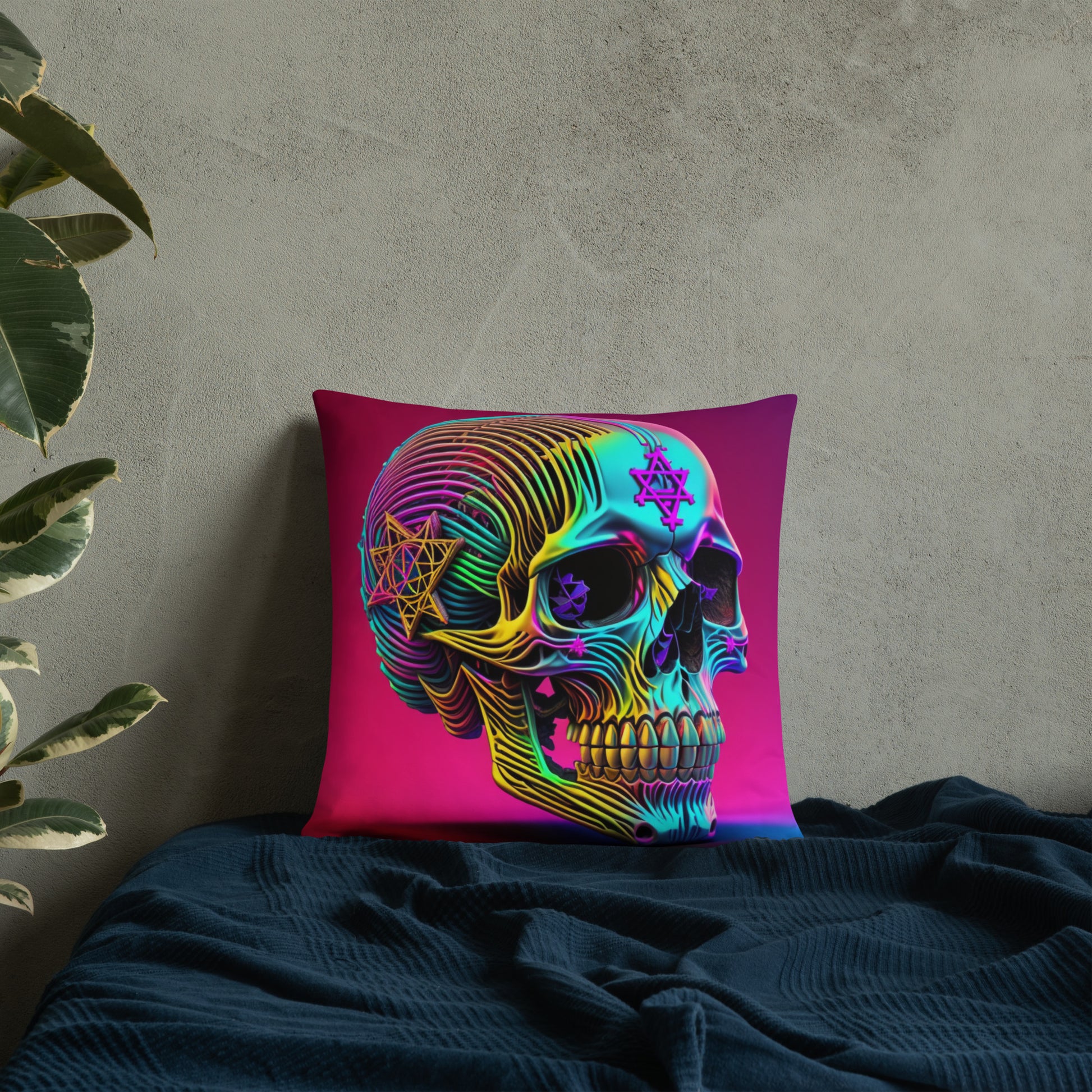 Cromo Skull | Star of David | Pillow Case
