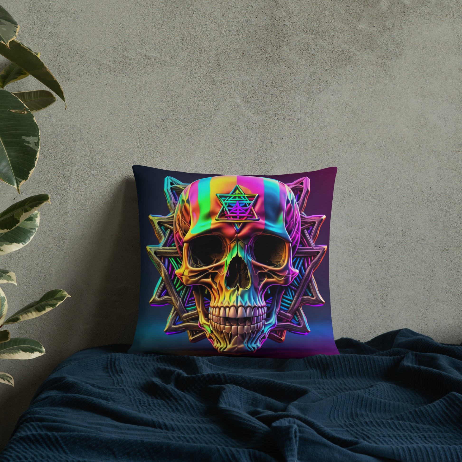 Cromo Skull | Star of David | Pillow Case