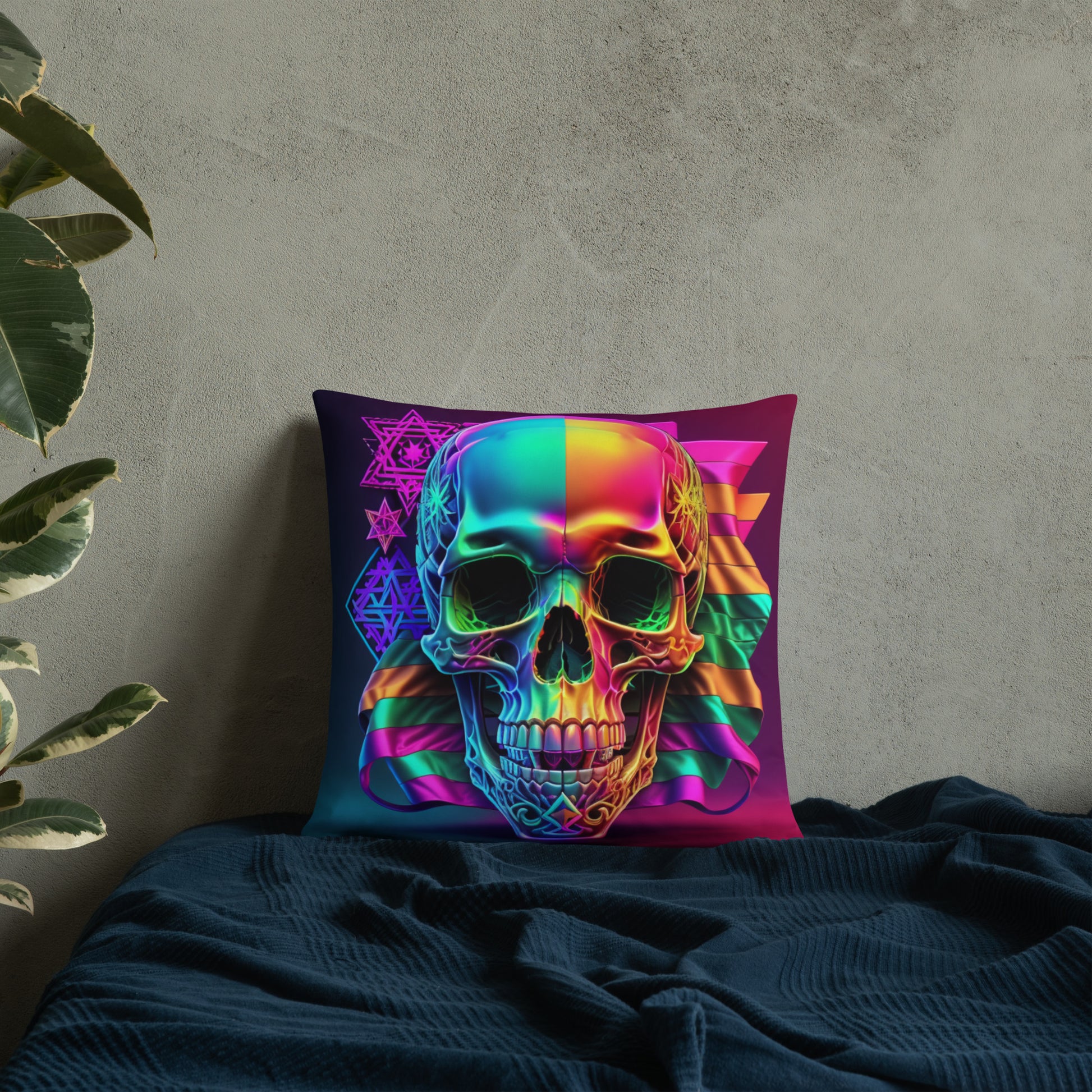 Cromo Skull | Star of David | Pillow Case