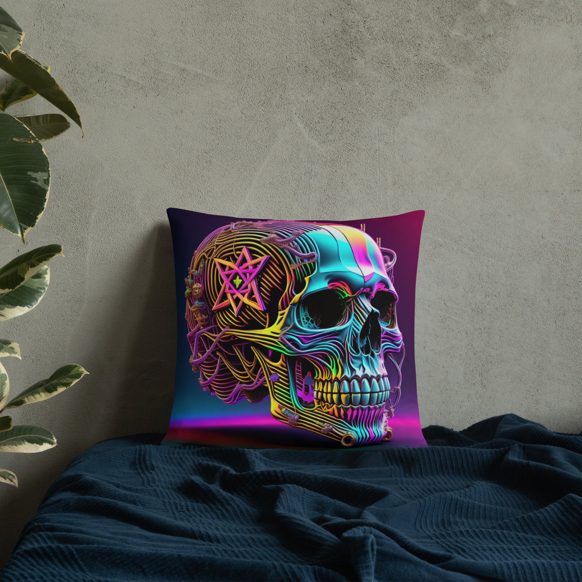 Cromo Skull | Star of David | Pillow Case