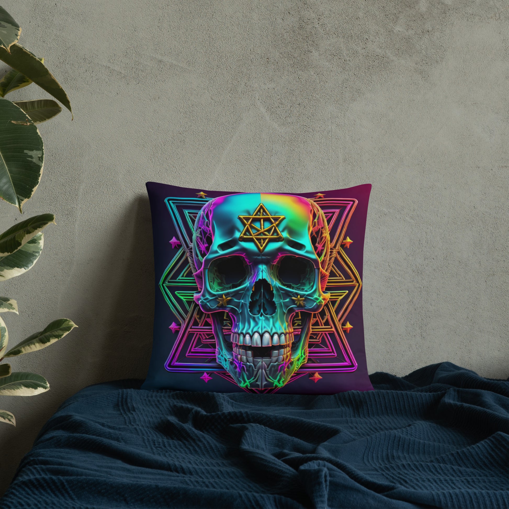 Cromo Skull | Star of David | Pillow Case