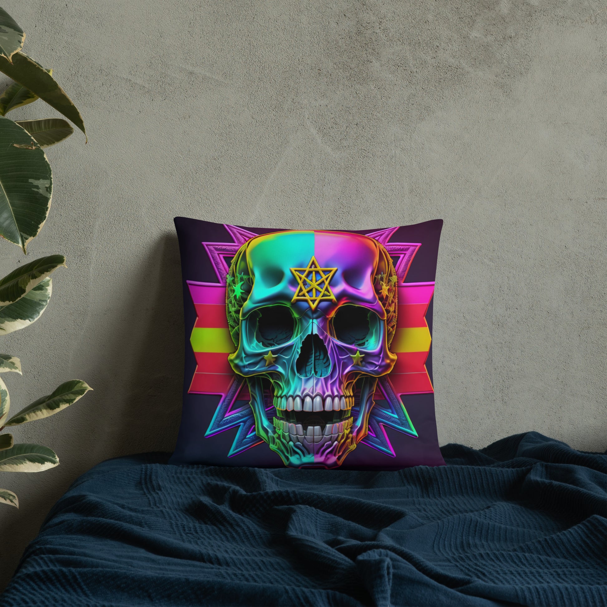 Cromo Skull | Star of David | Pillow Case