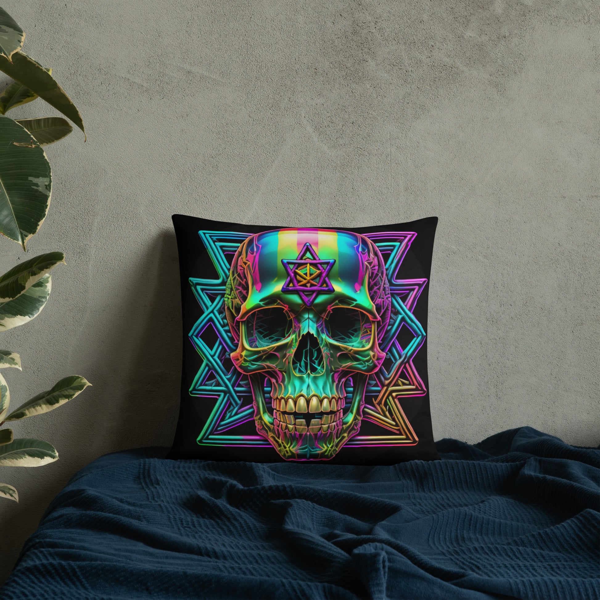 Cromo Skull | Star of David | Pillow Case