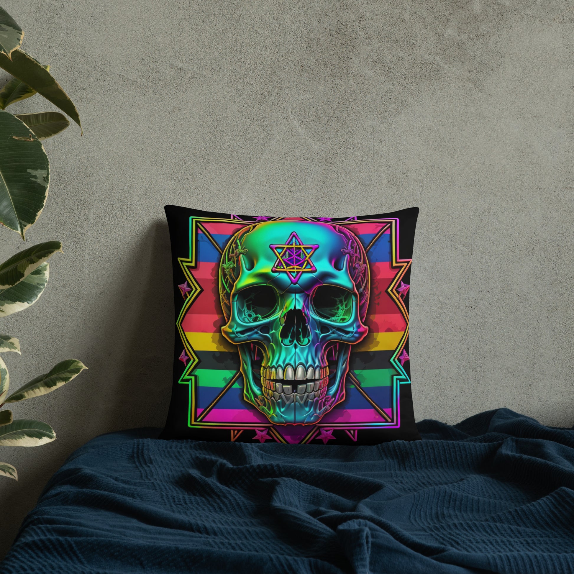 Cromo Skull | Star of David | Pillow Case