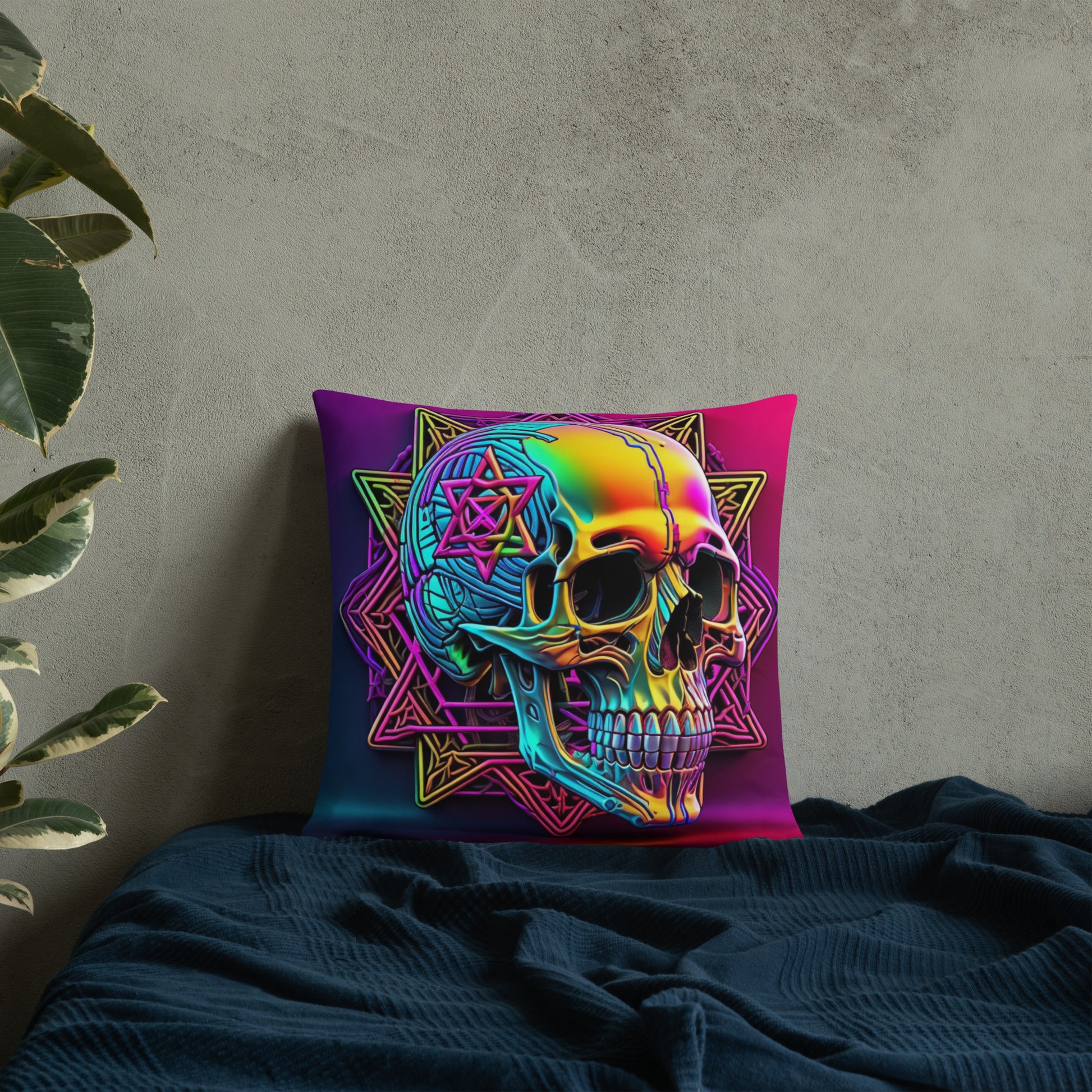Cromo Skull | Star of David | Pillow Case