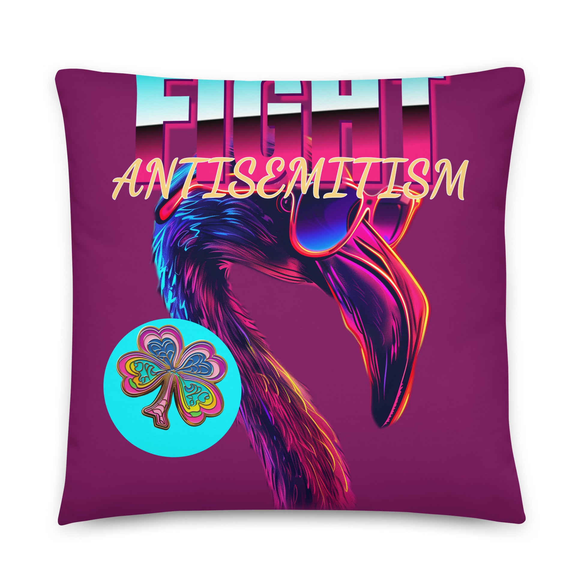 Retro Neon Animal | Fight Antisemitism | Pillow Case