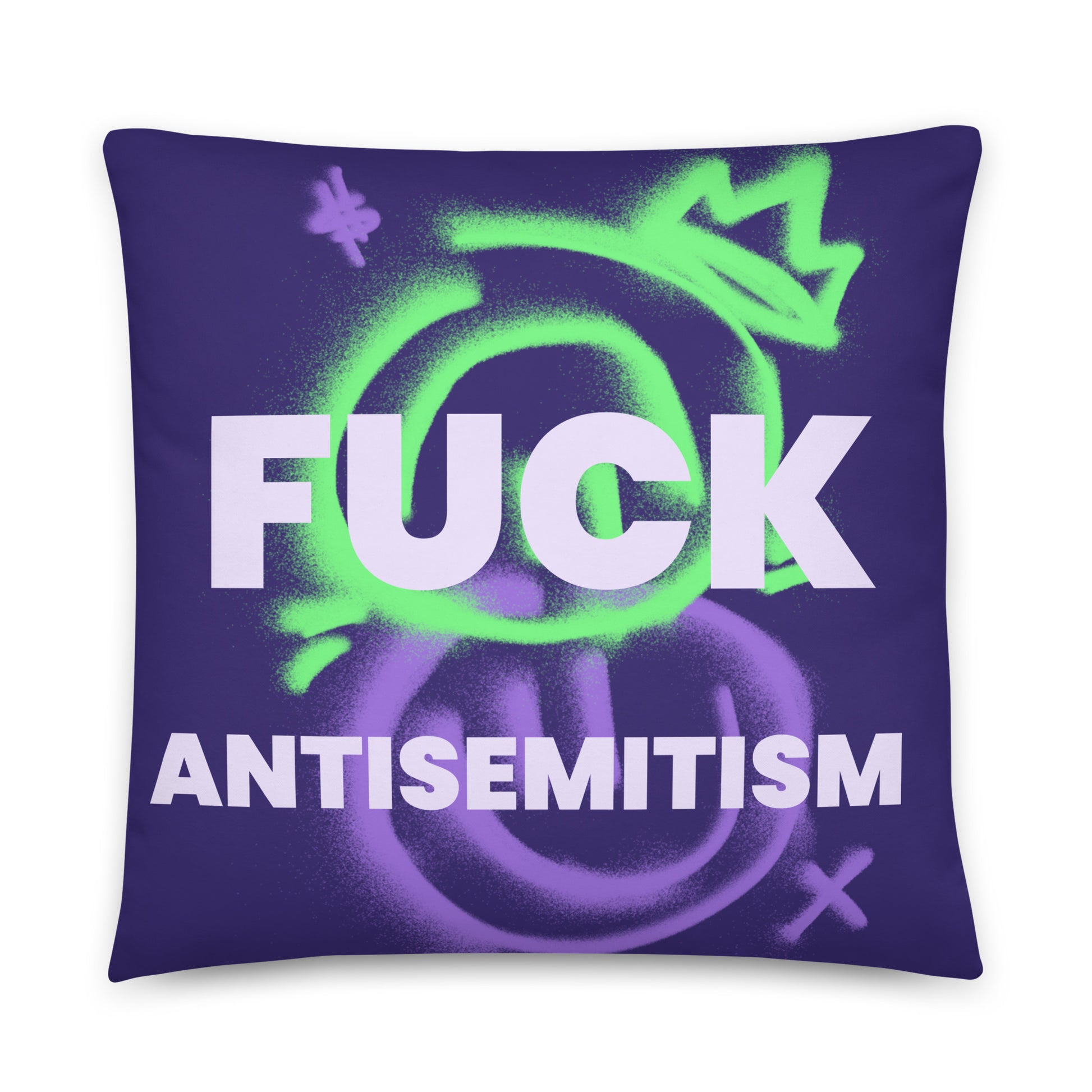 Fuck Antisemitism Graffiti | Pillow Case