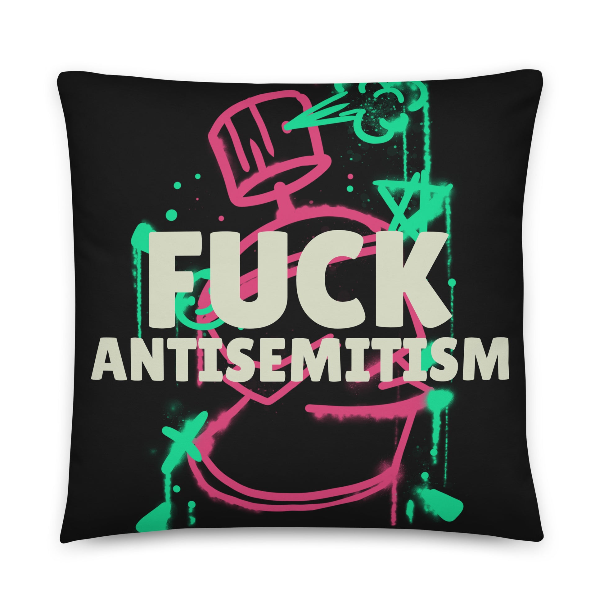 Fuck Antisemitism Graffiti | Pillow Case