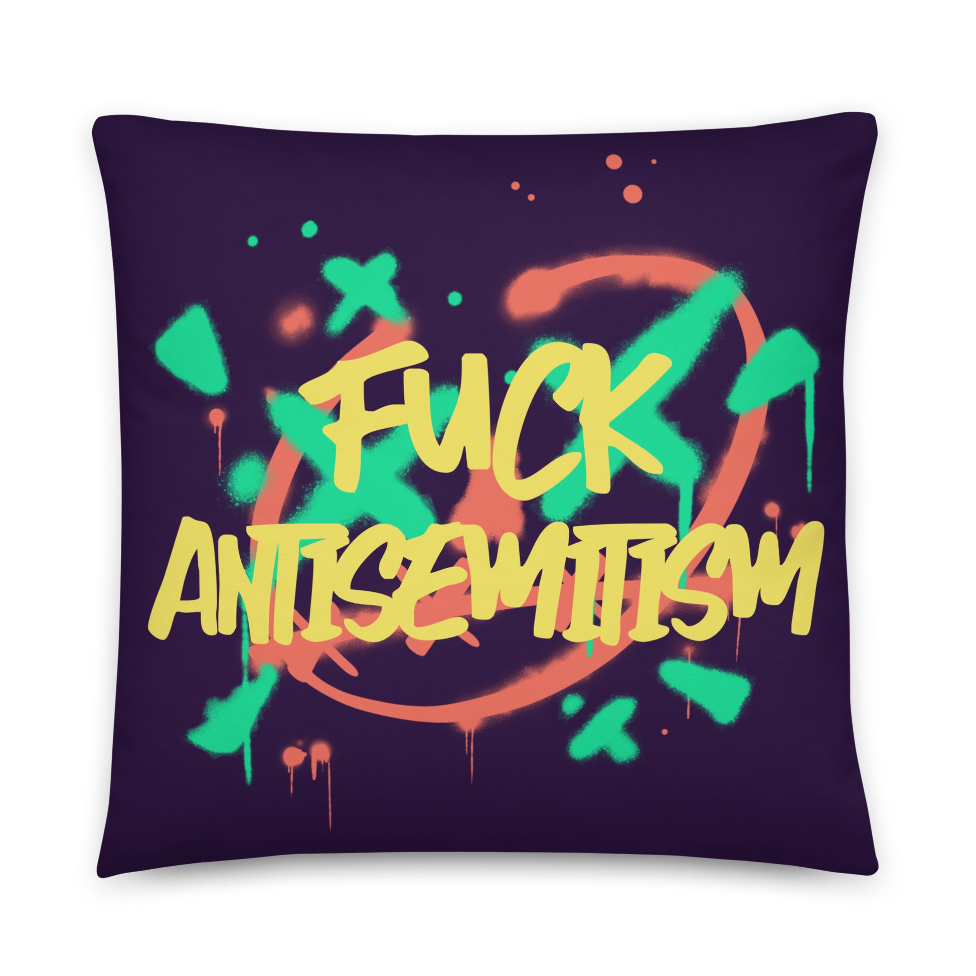 Fuck Antisemitism Graffiti | Pillow Case