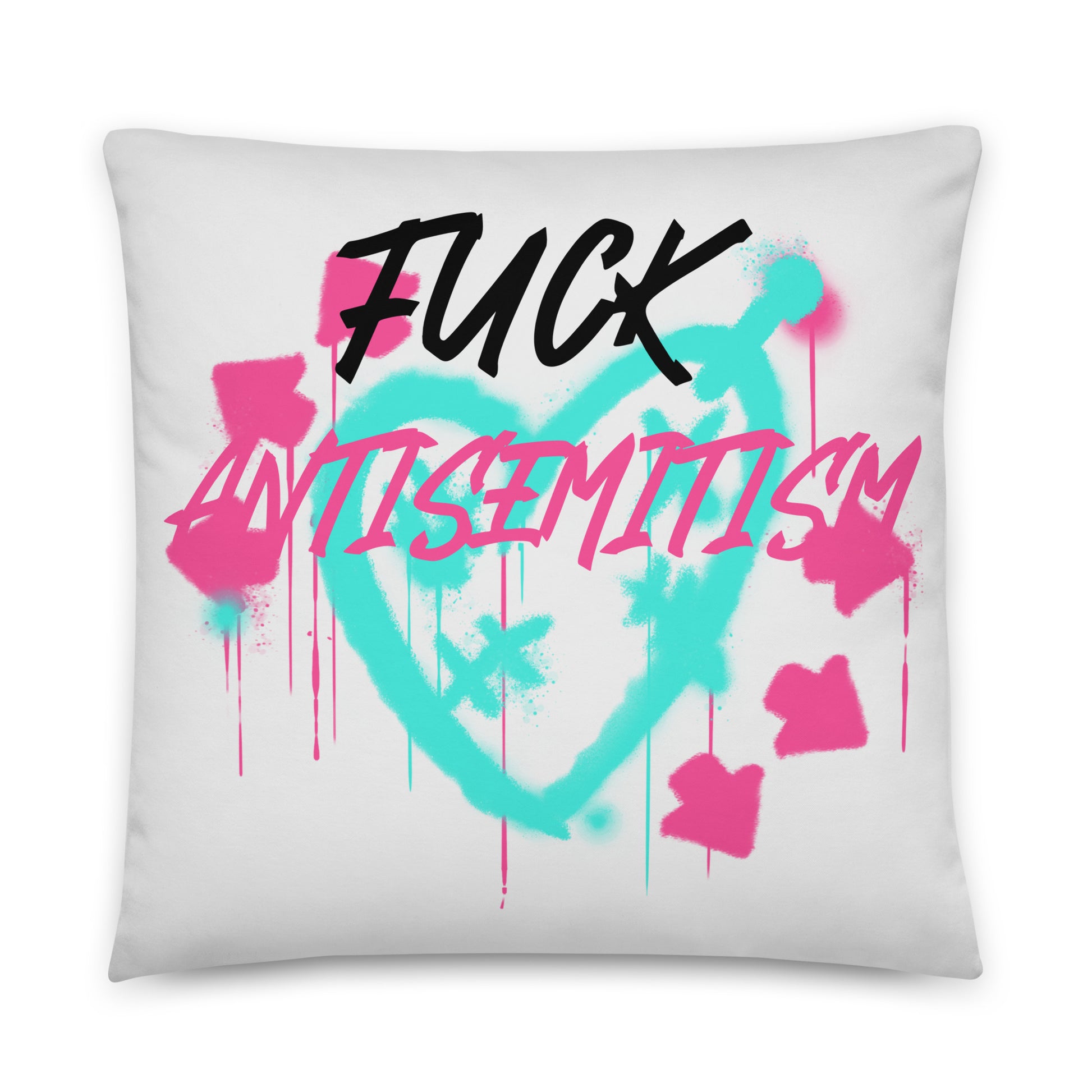 Fuck Antisemitism Graffiti | Pillow Case
