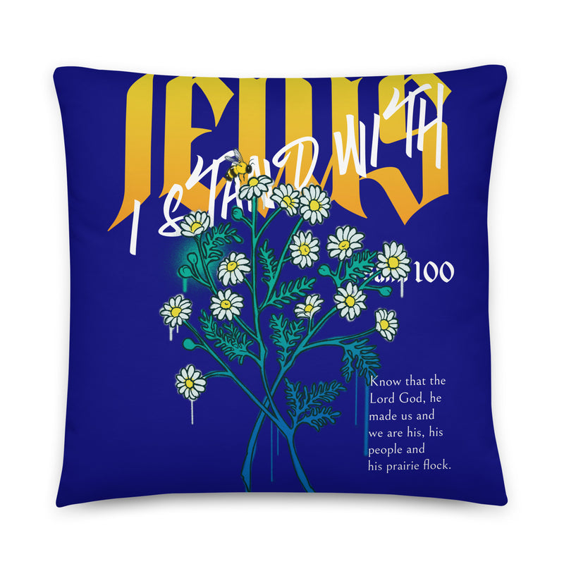 I Stand With Jews | Flower Christian Bible Verse | Pillow Case