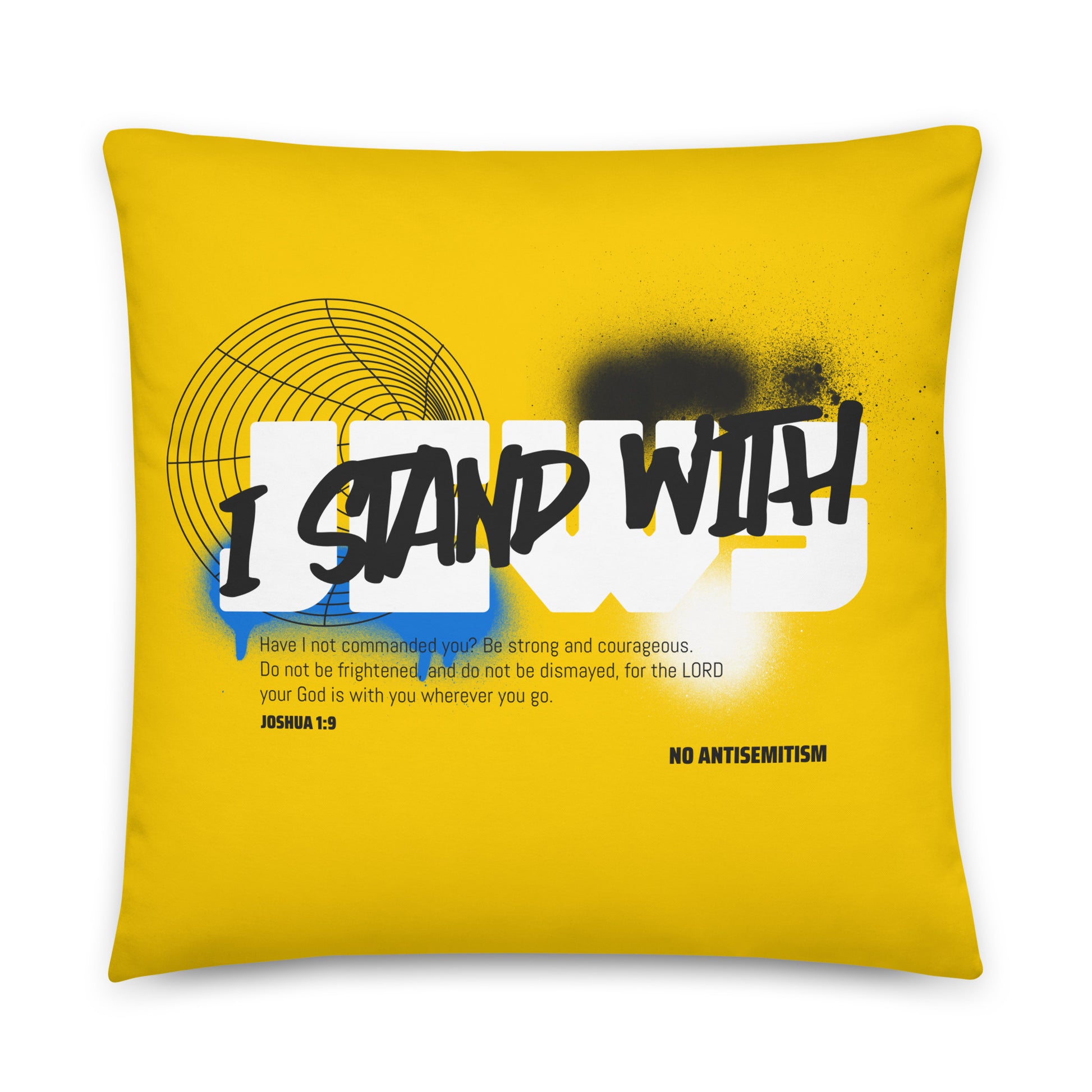 I Stand With Jews Graffiti Bible Verse | Pillow Case