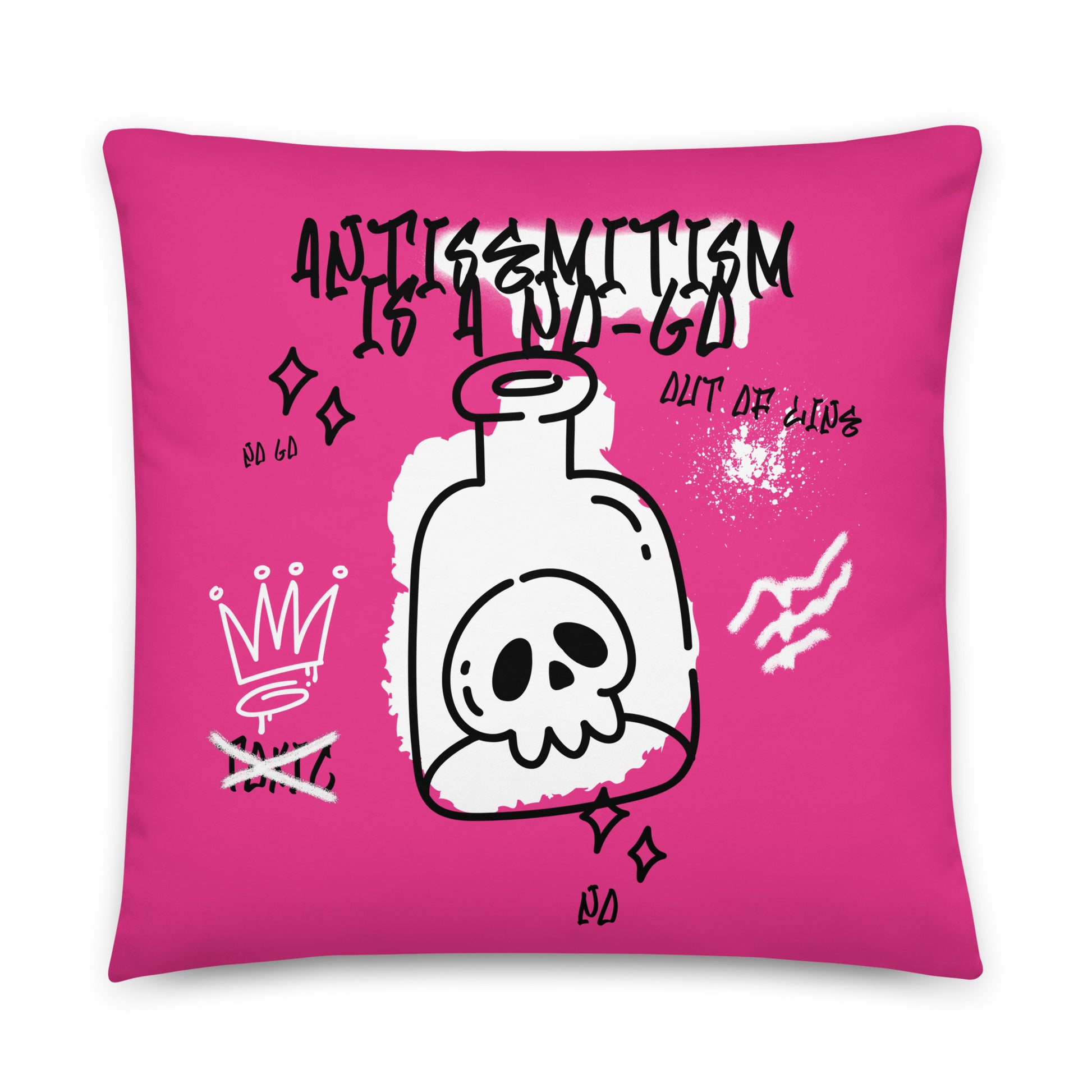 No Go Graffiti Doodle | Antisemitism | Pillow Case