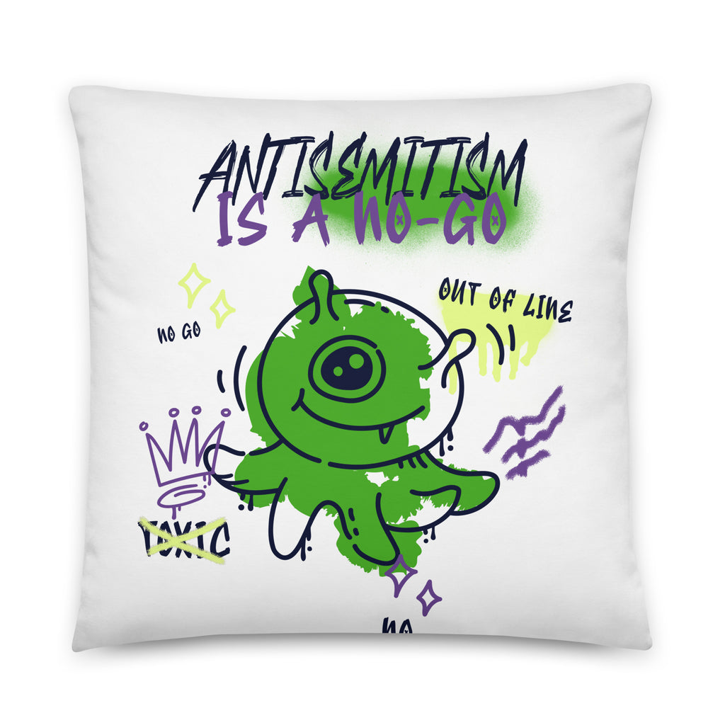 No Go Graffiti Doodle | Antisemitism | Pillow Case