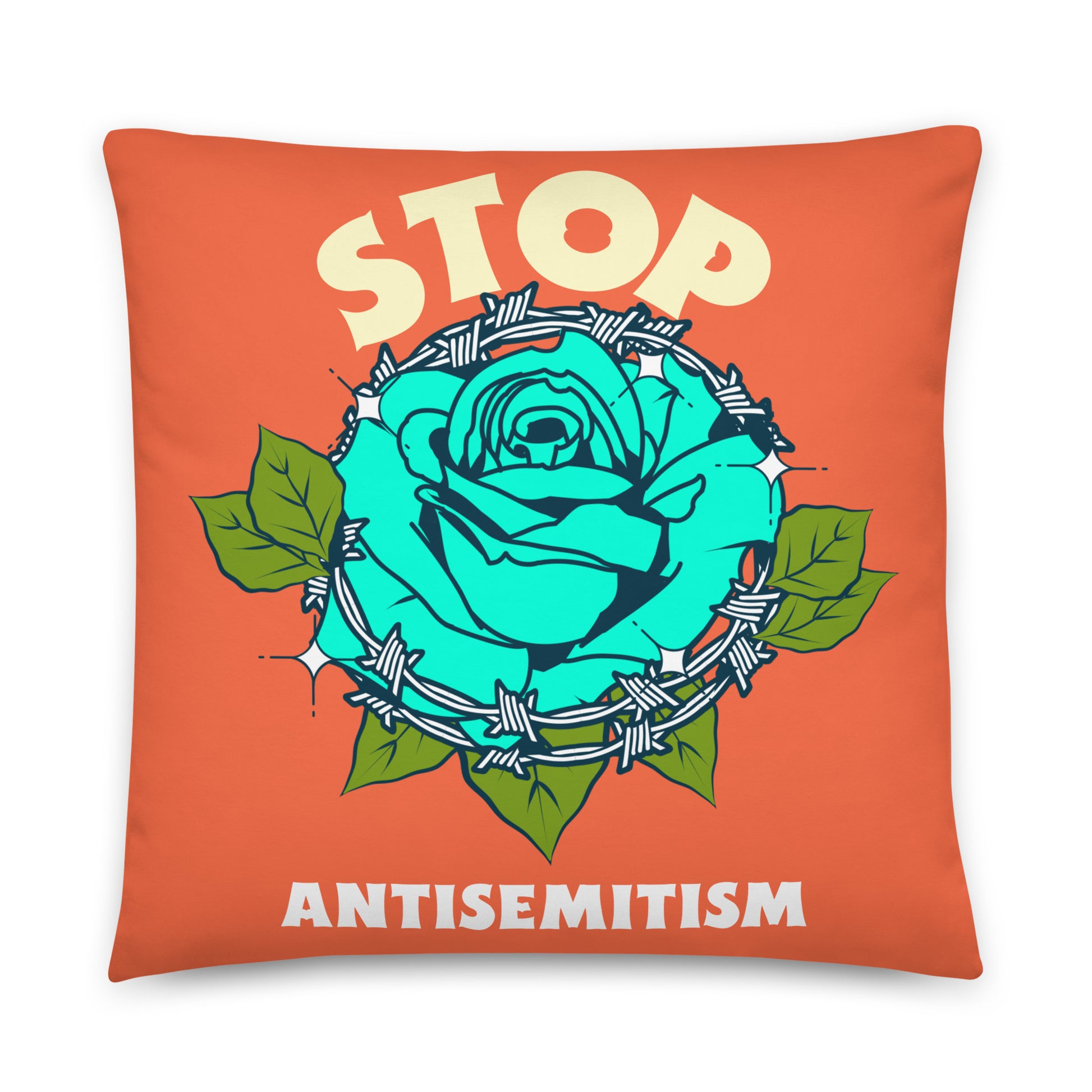 Stop Antisemitism | Plants & Flowers Edition | Pillow Case