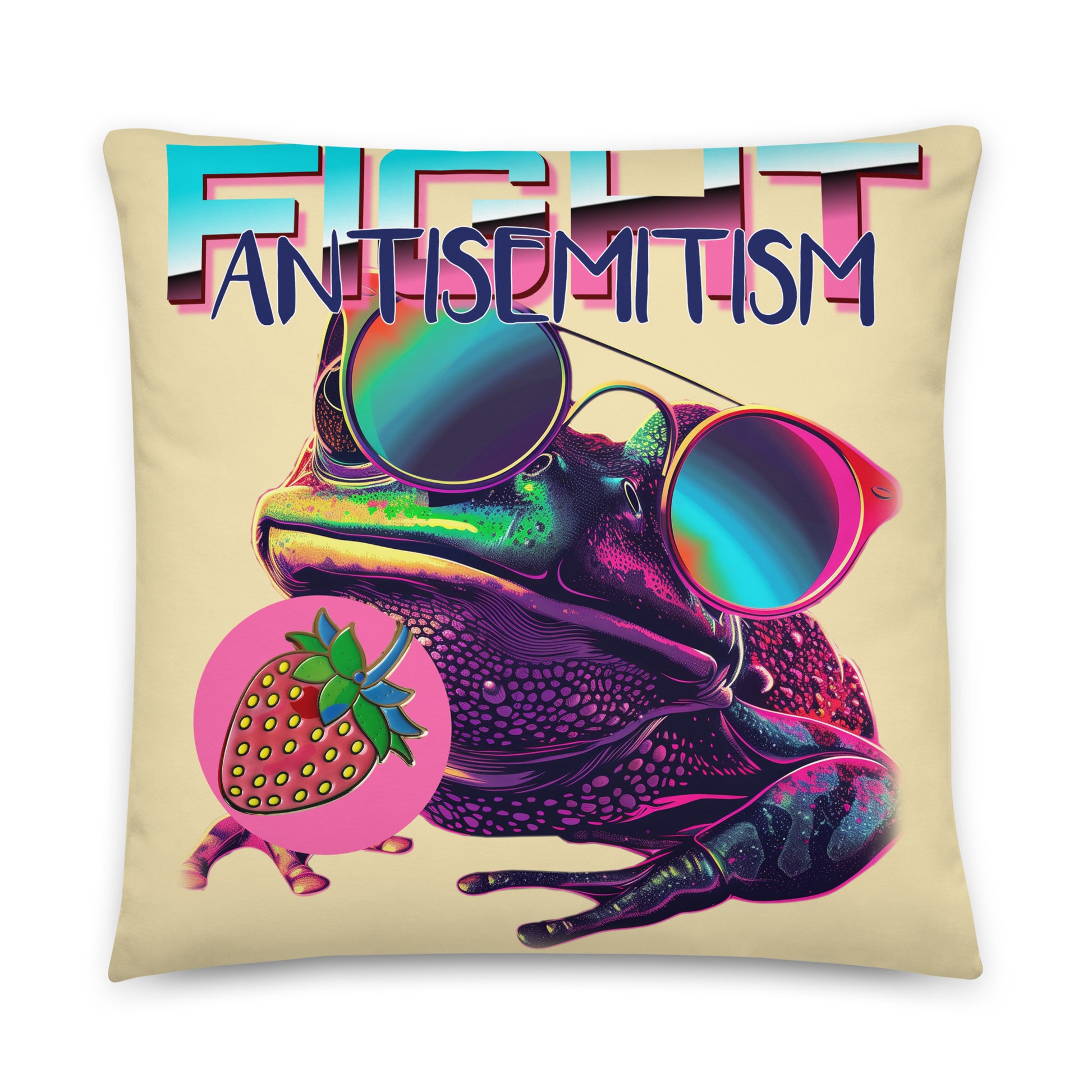 Retro Neon Animal | Fight Antisemitism | Pillow Case