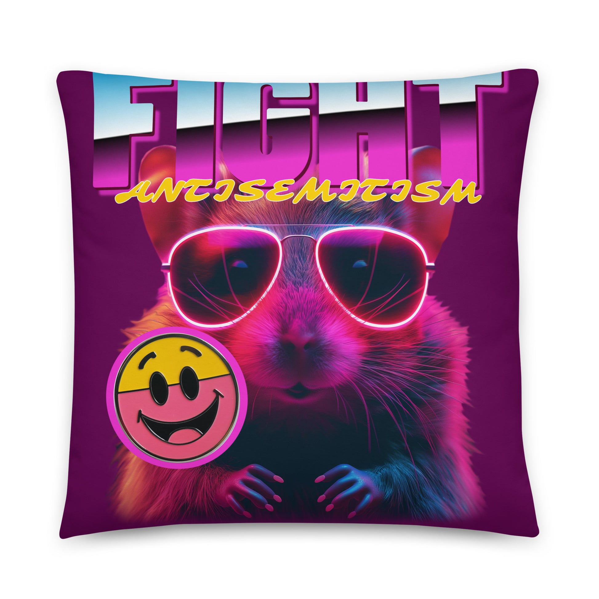 Retro Neon Animal | Fight Antisemitism | Pillow Case