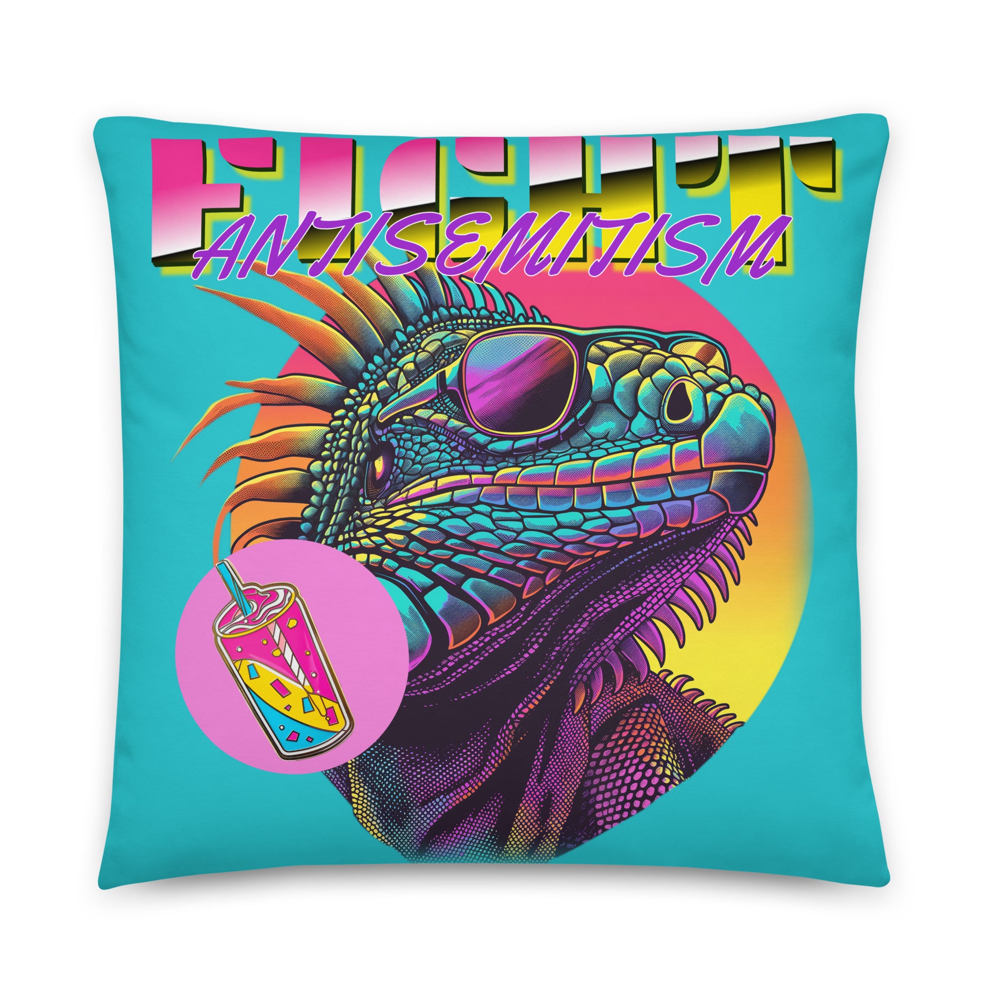 Retro Neon Animal | Fight Antisemitism | Pillow Case