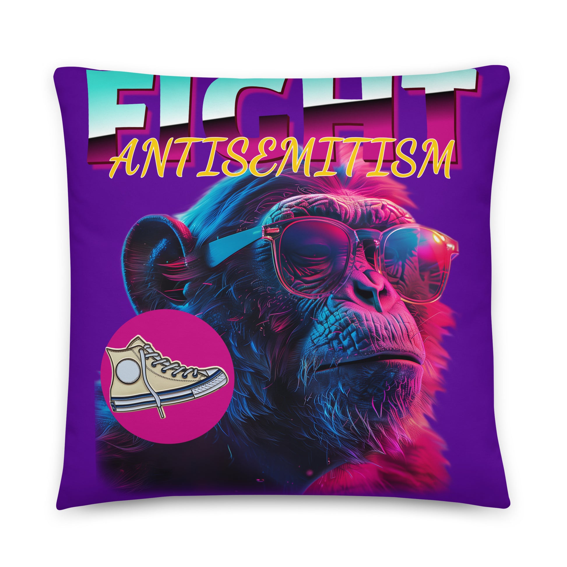 Retro Neon Animal | Fight Antisemitism | Pillow Case