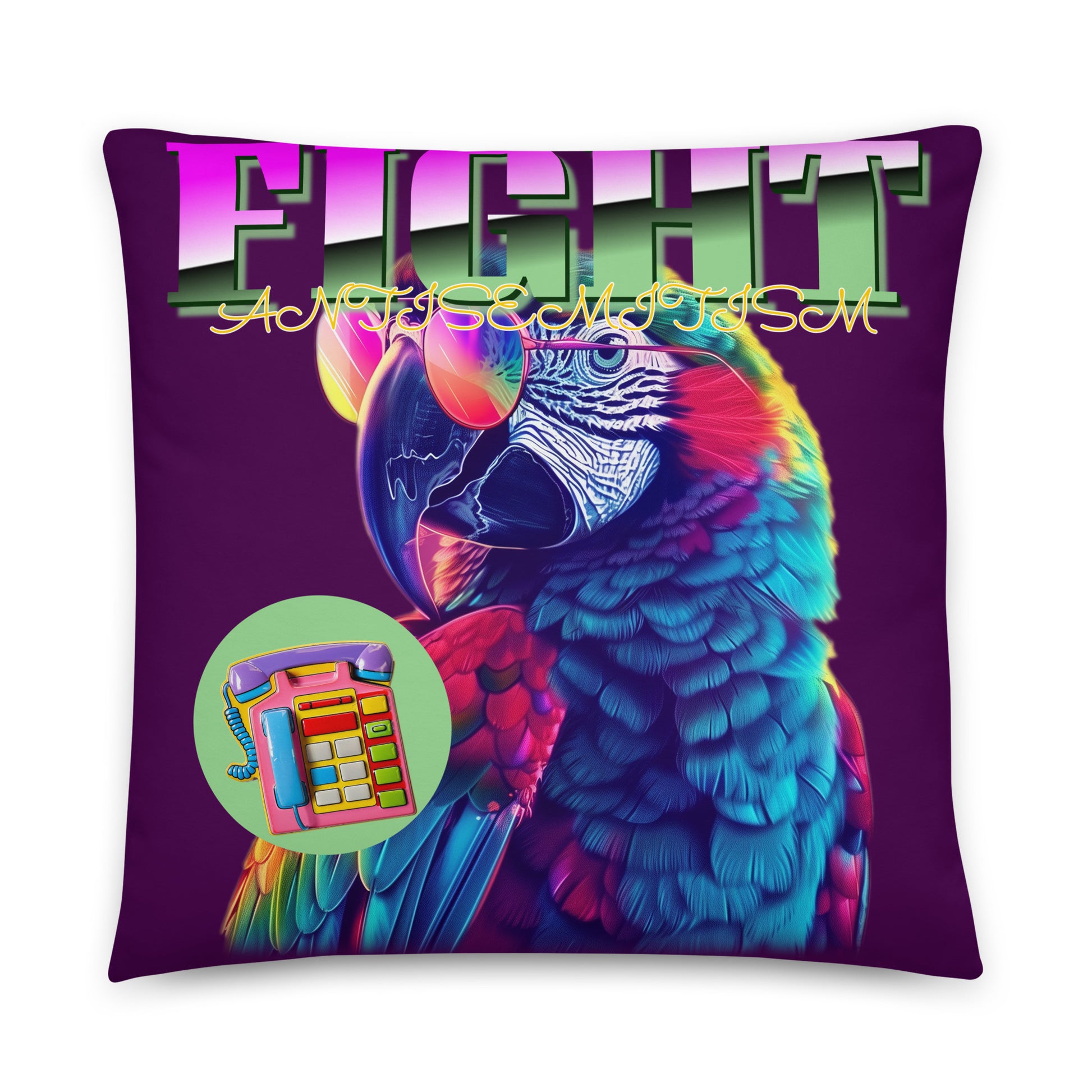 Retro Neon Animal | Fight Antisemitism | Pillow Case