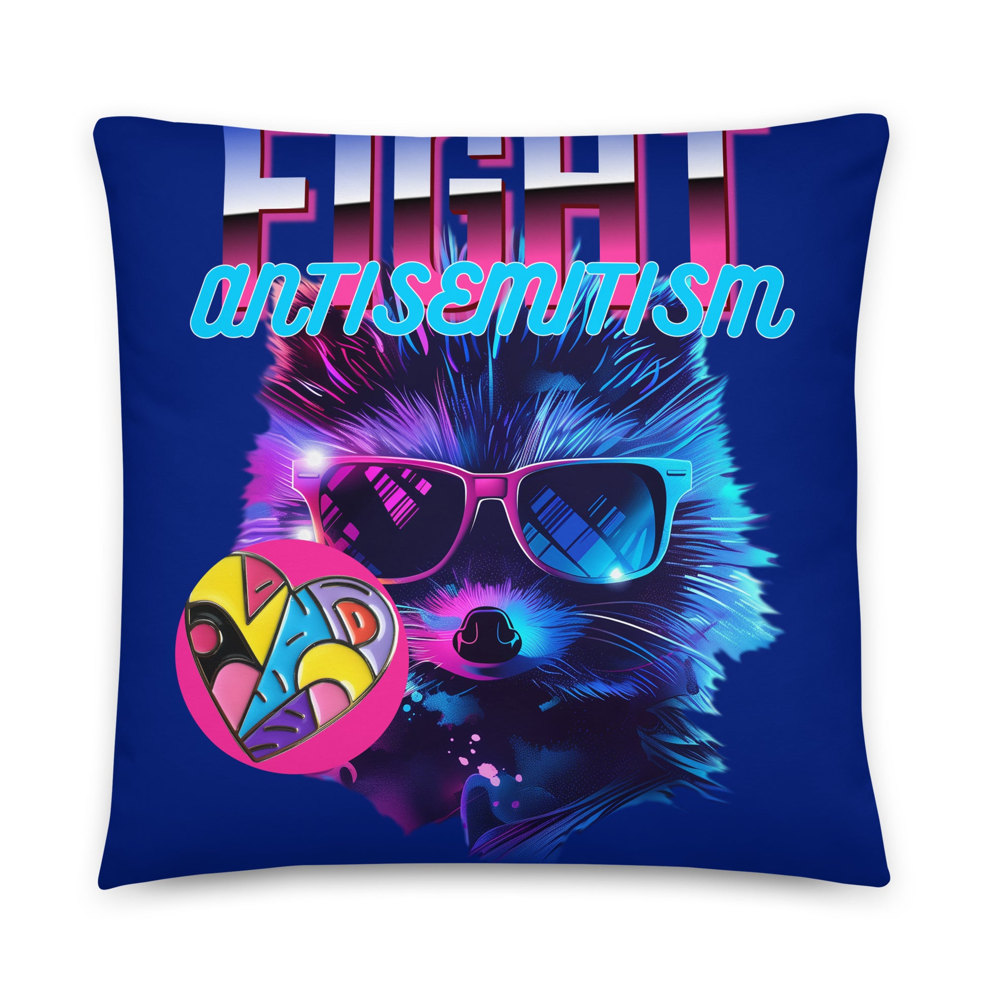 Retro Neon Animal | Fight Antisemitism | Pillow Case