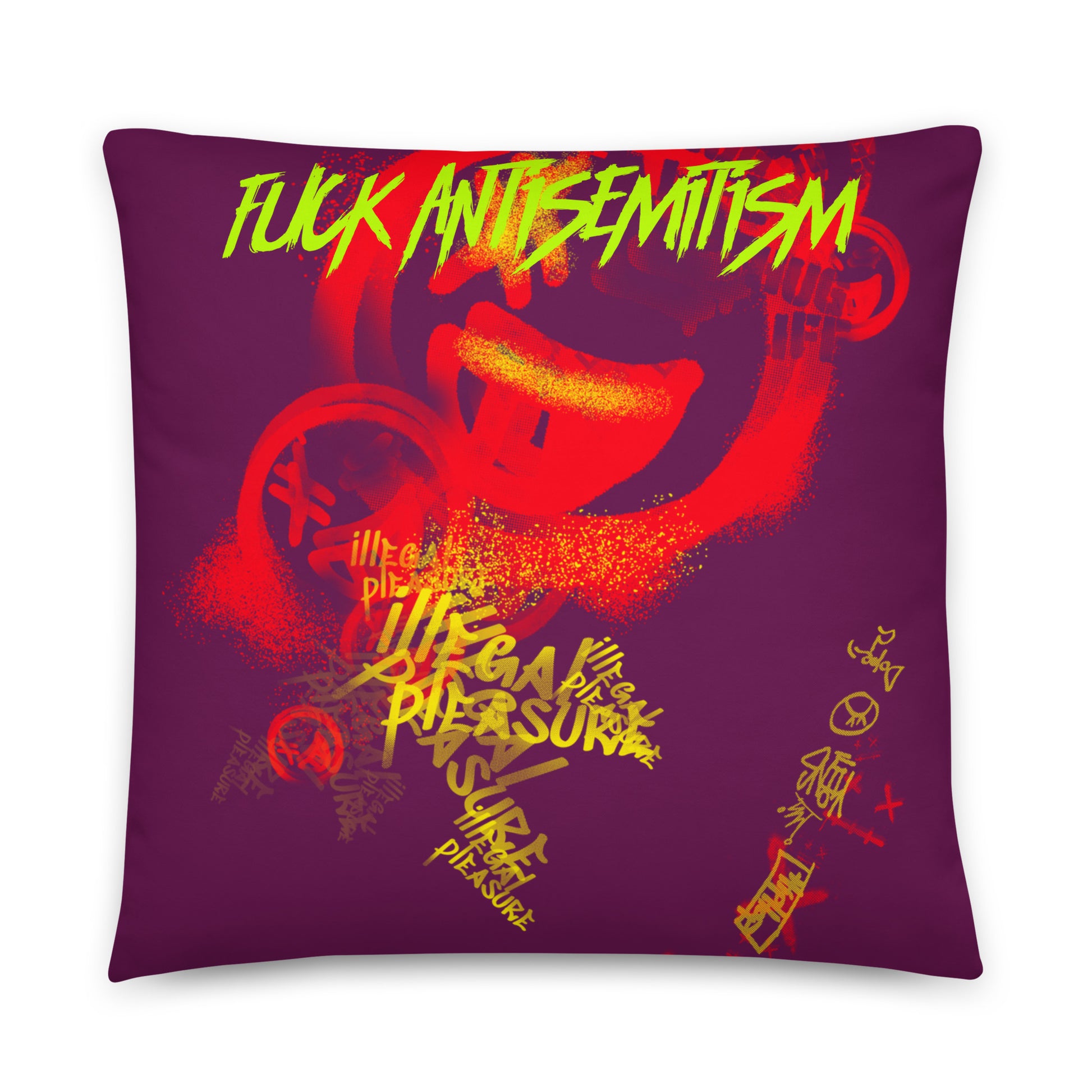 Fuck Antisemitism Graffiti | Pillow Case