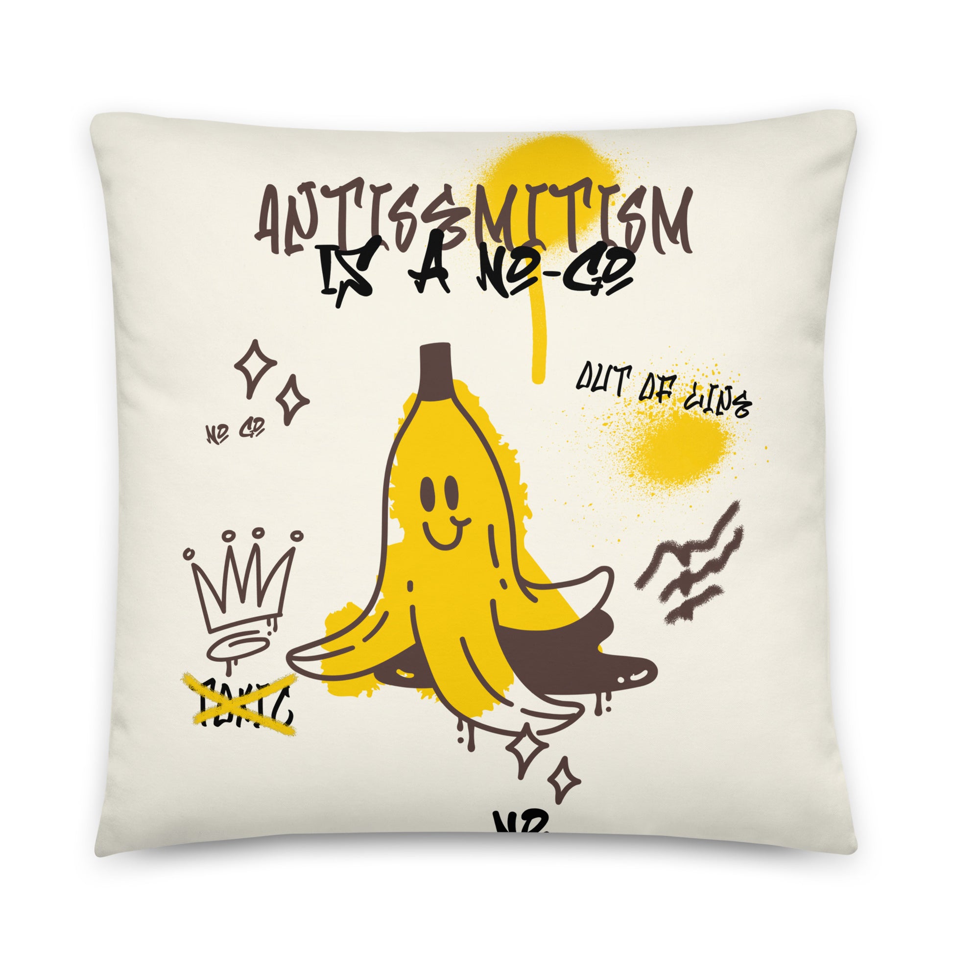 No Go Graffiti Doodle | Antisemitism | Pillow Case