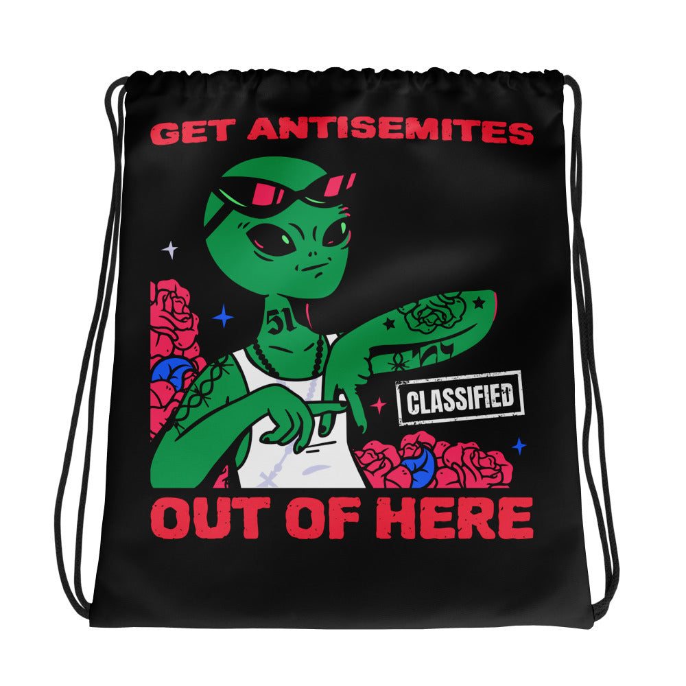 Get Alien Out | Antisemitism | Drawstring Bag