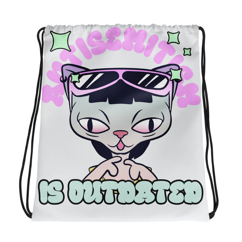 Cool Cat | Antisemitism Is Outdated | Drawstring Bag