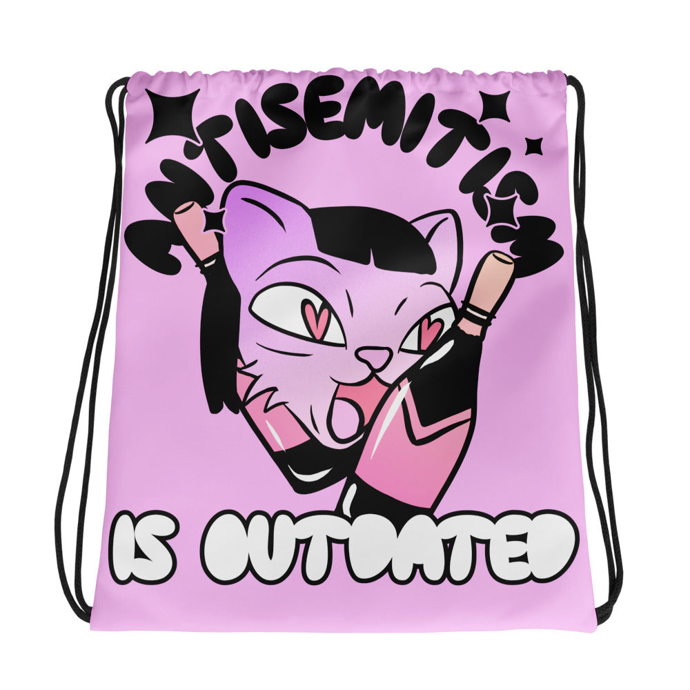 Cool Cat | Antisemitism Is Outdated | Drawstring Bag