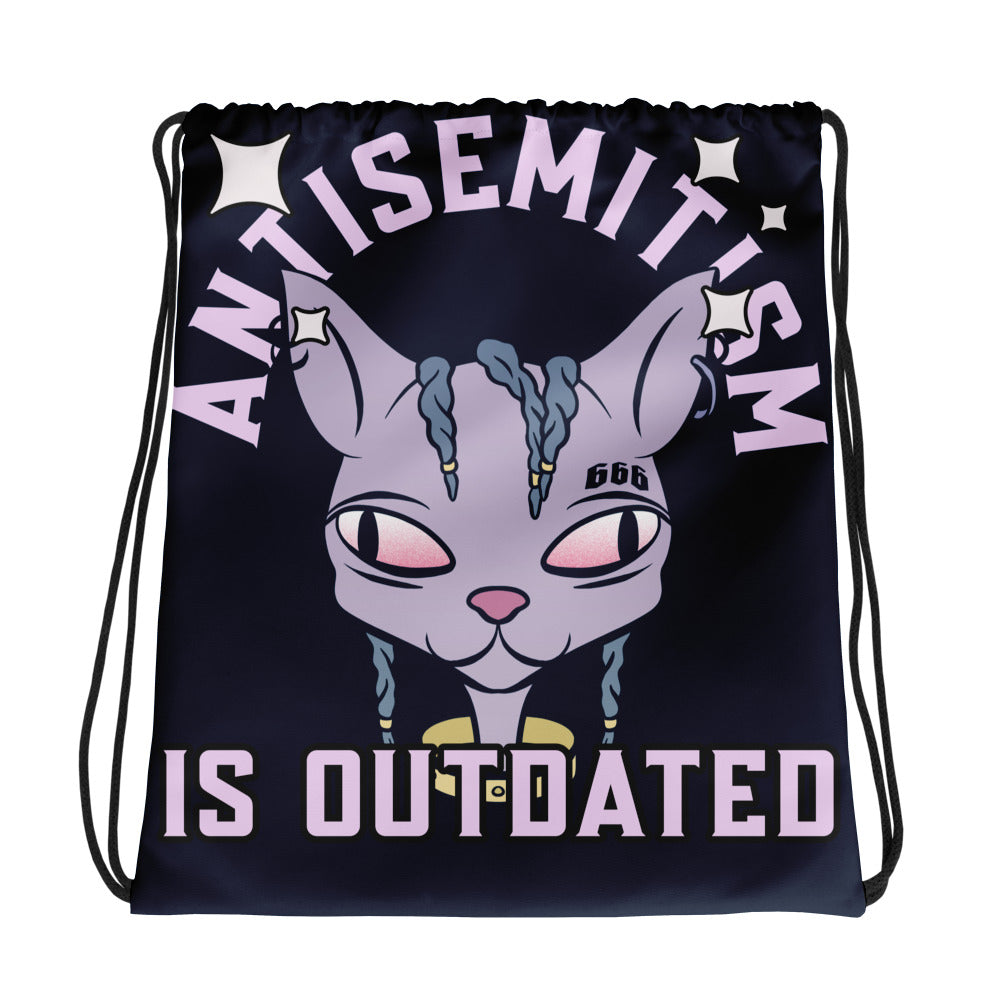 Cool Cat | Antisemitism Is Outdated | Drawstring Bag